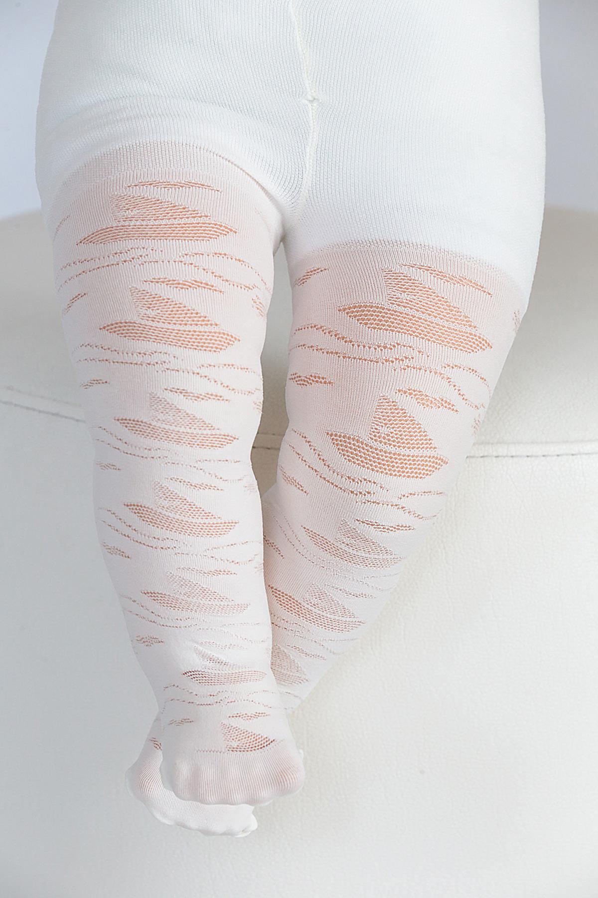 Yelkenli Bebek Mikro Külotlu Çorap KEMİK