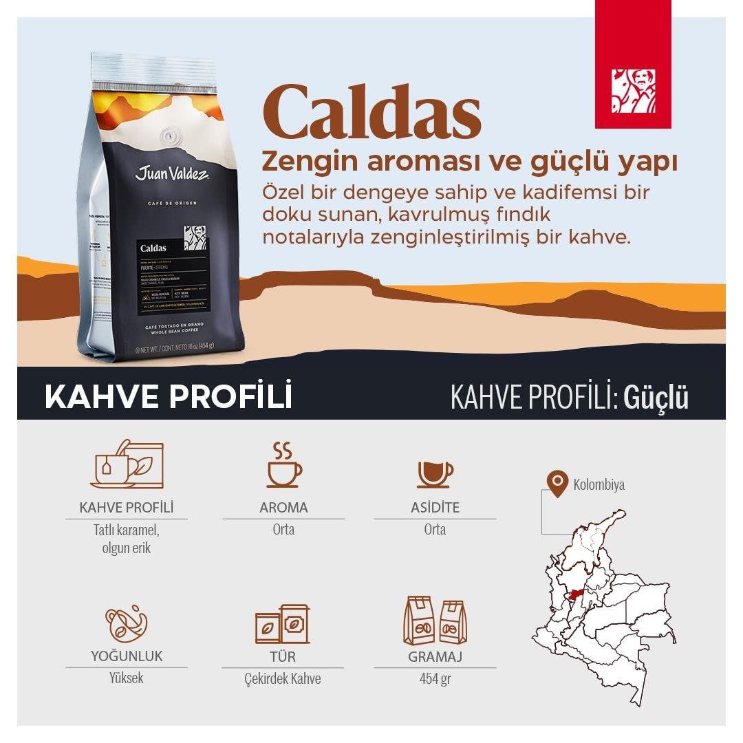 Juan ValdezJuan Valdez Caldas Çekirdek Kahve 454gr