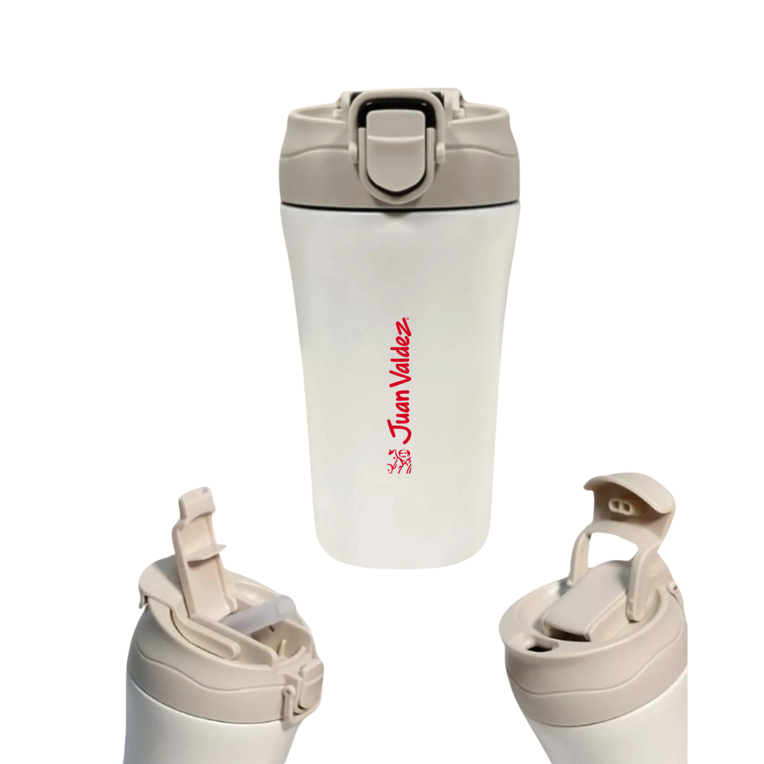 Juan ValdezJuan Valdez Pipetli Çelik Termos Krem 380ml