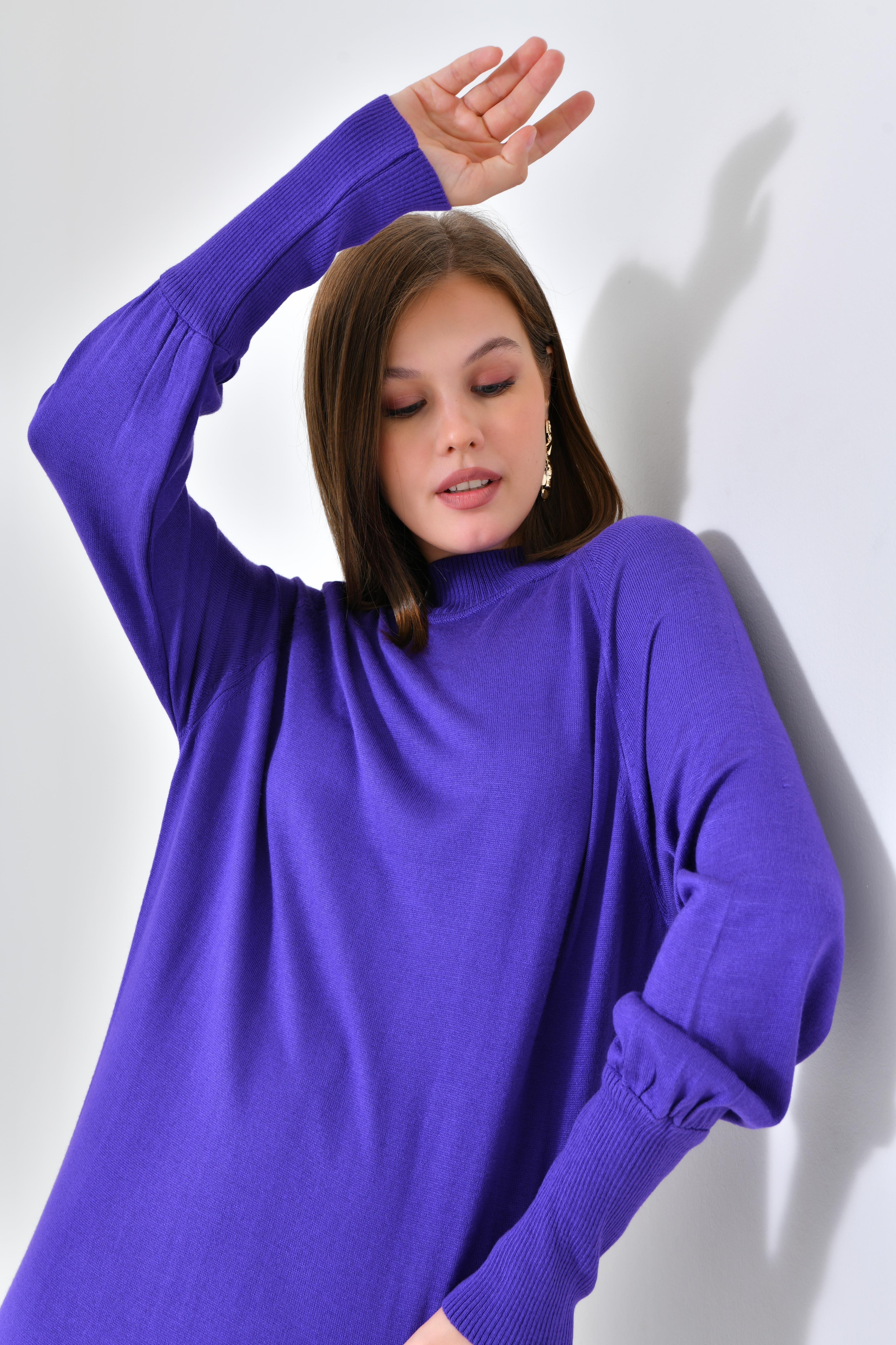 Ftz Women Kadın Düz Basic Tunik MOR