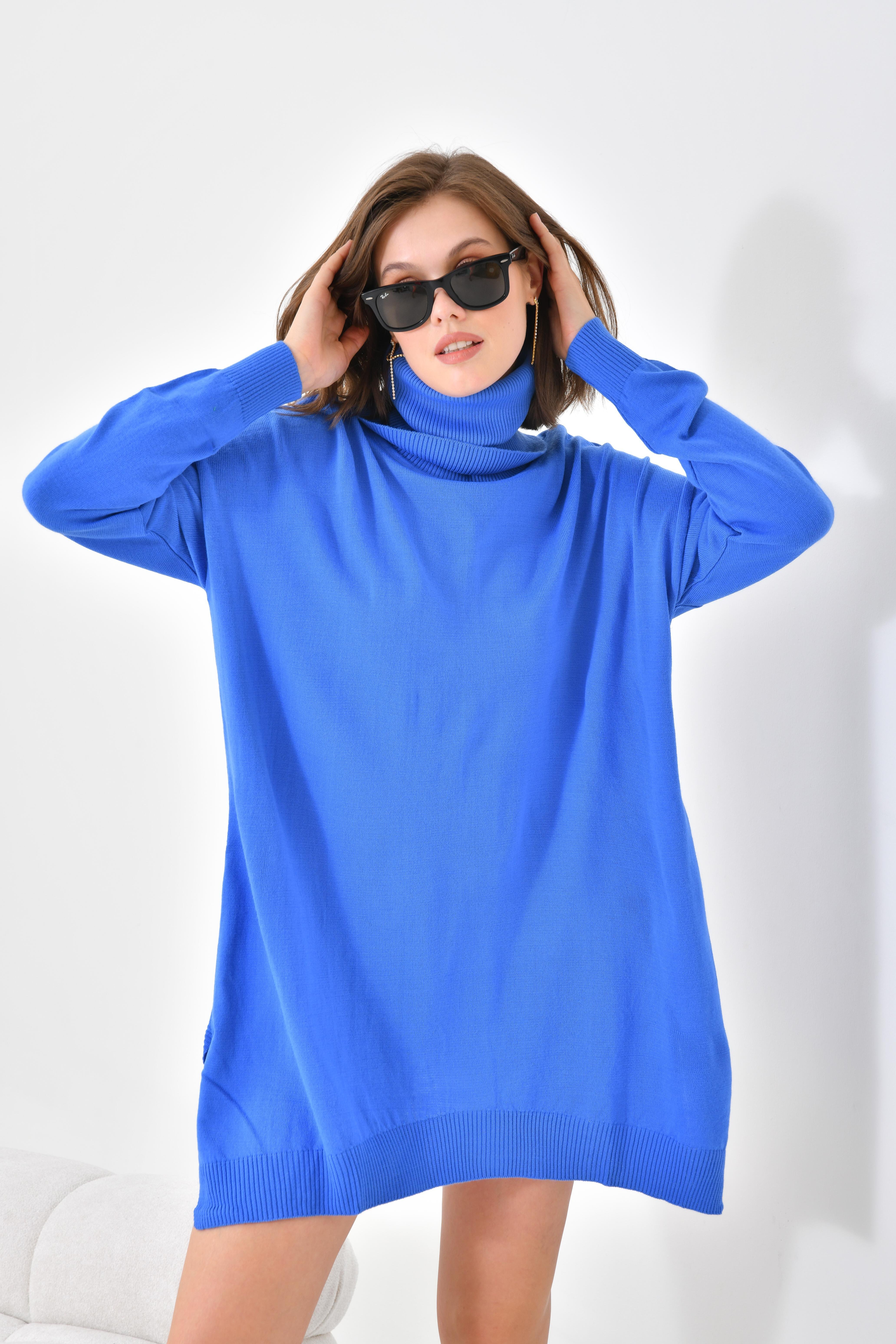 Garmi Kadın Basic Tunik MAVİ