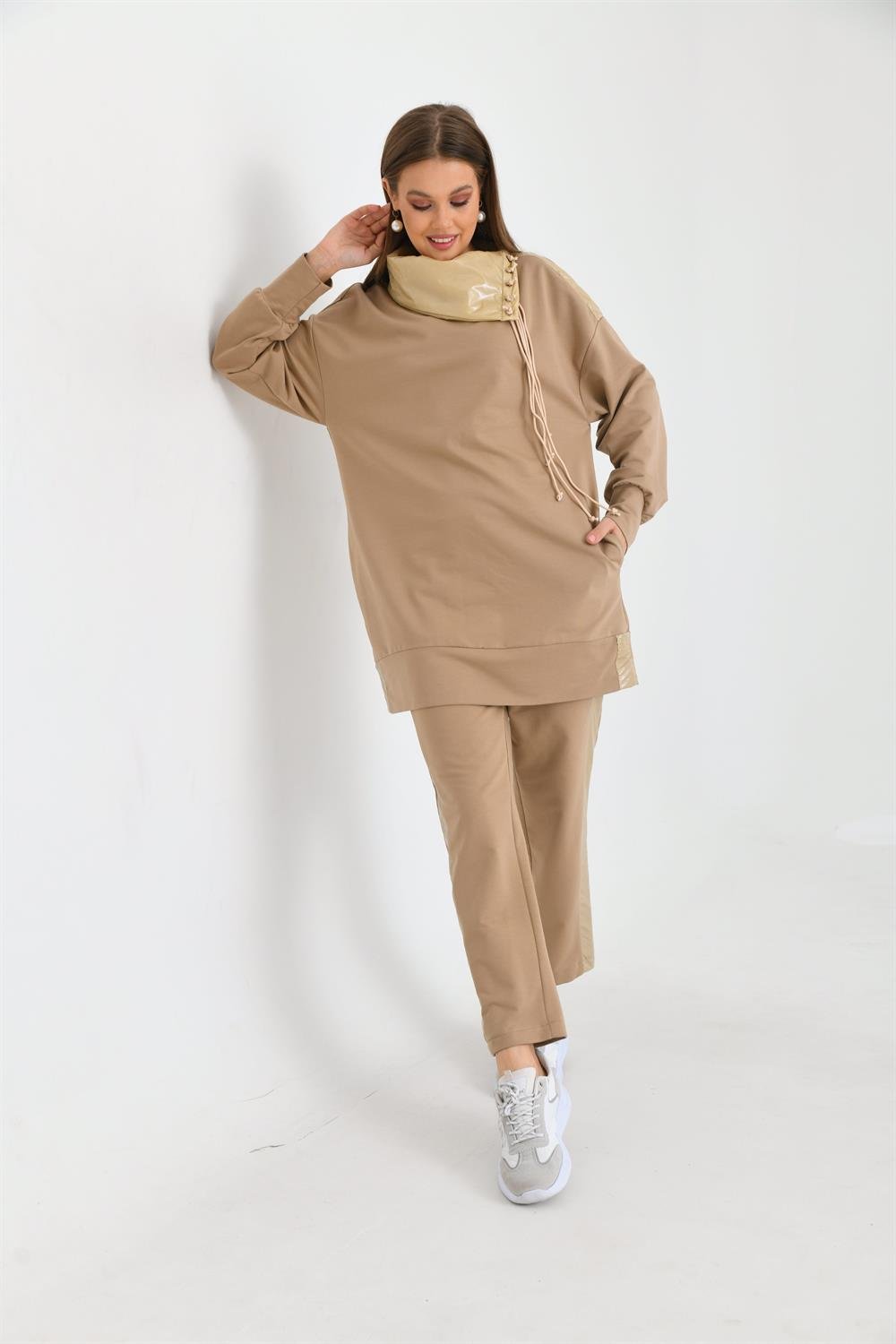 İki İp Deri Takım BEIGE