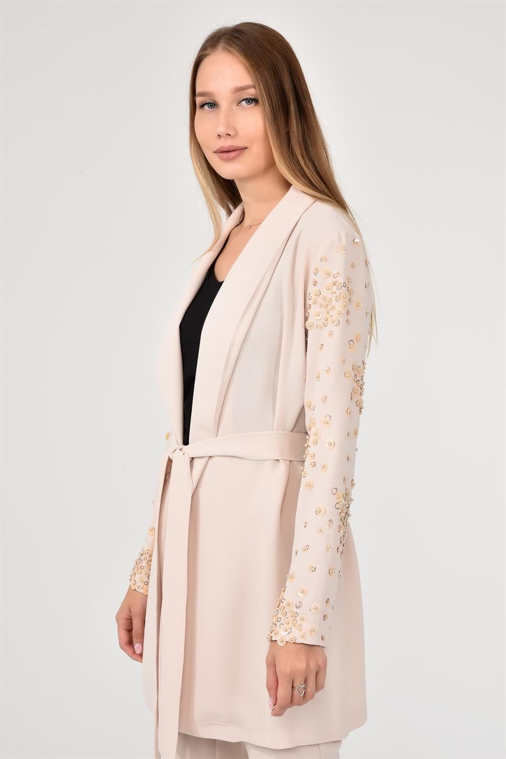Kadın Abaya İkili Takım BEIGE