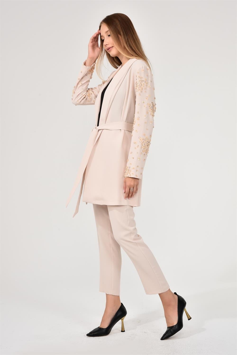 Kadın Abaya İkili Takım BEIGE