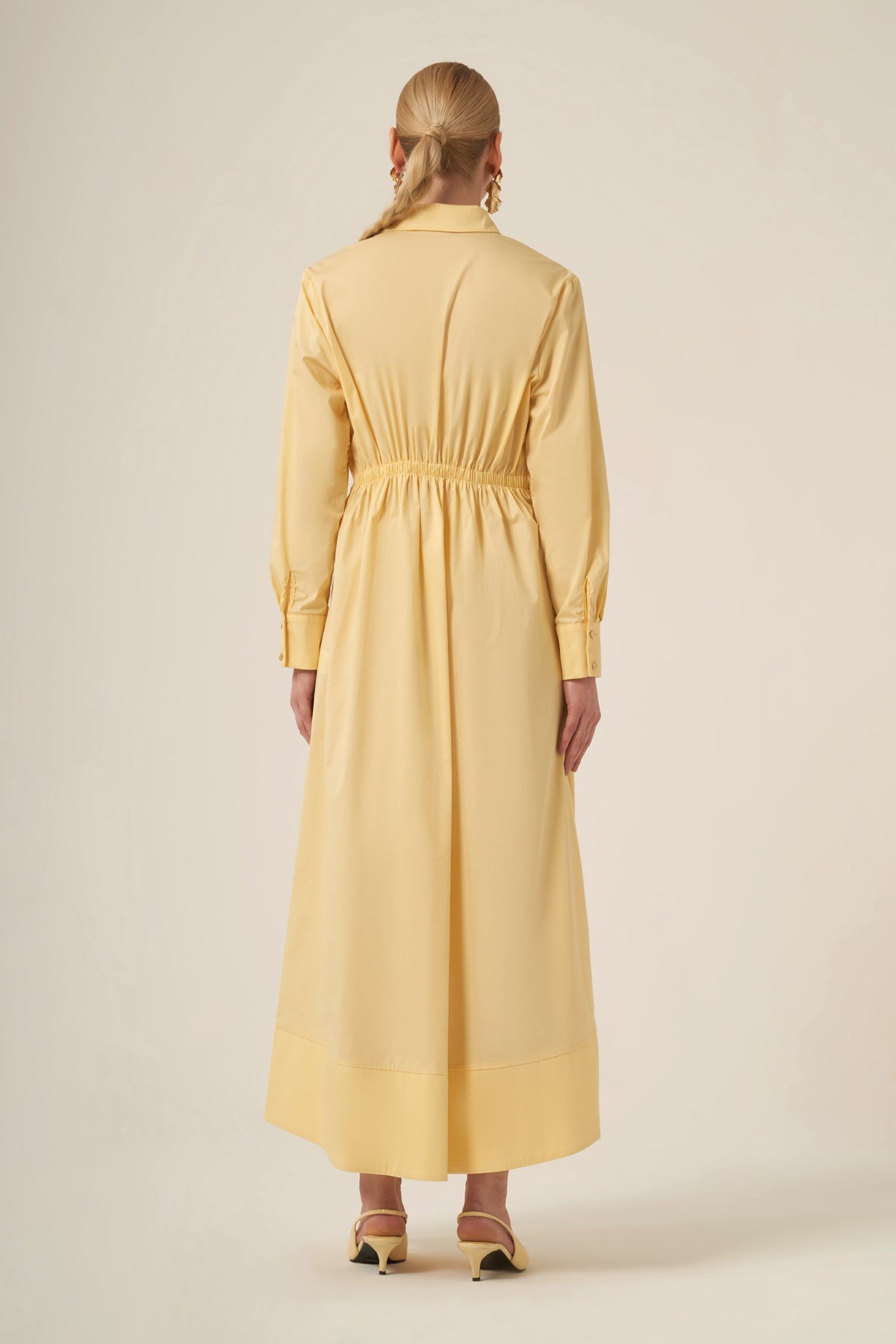 Kadın Cotton Elbise Beige