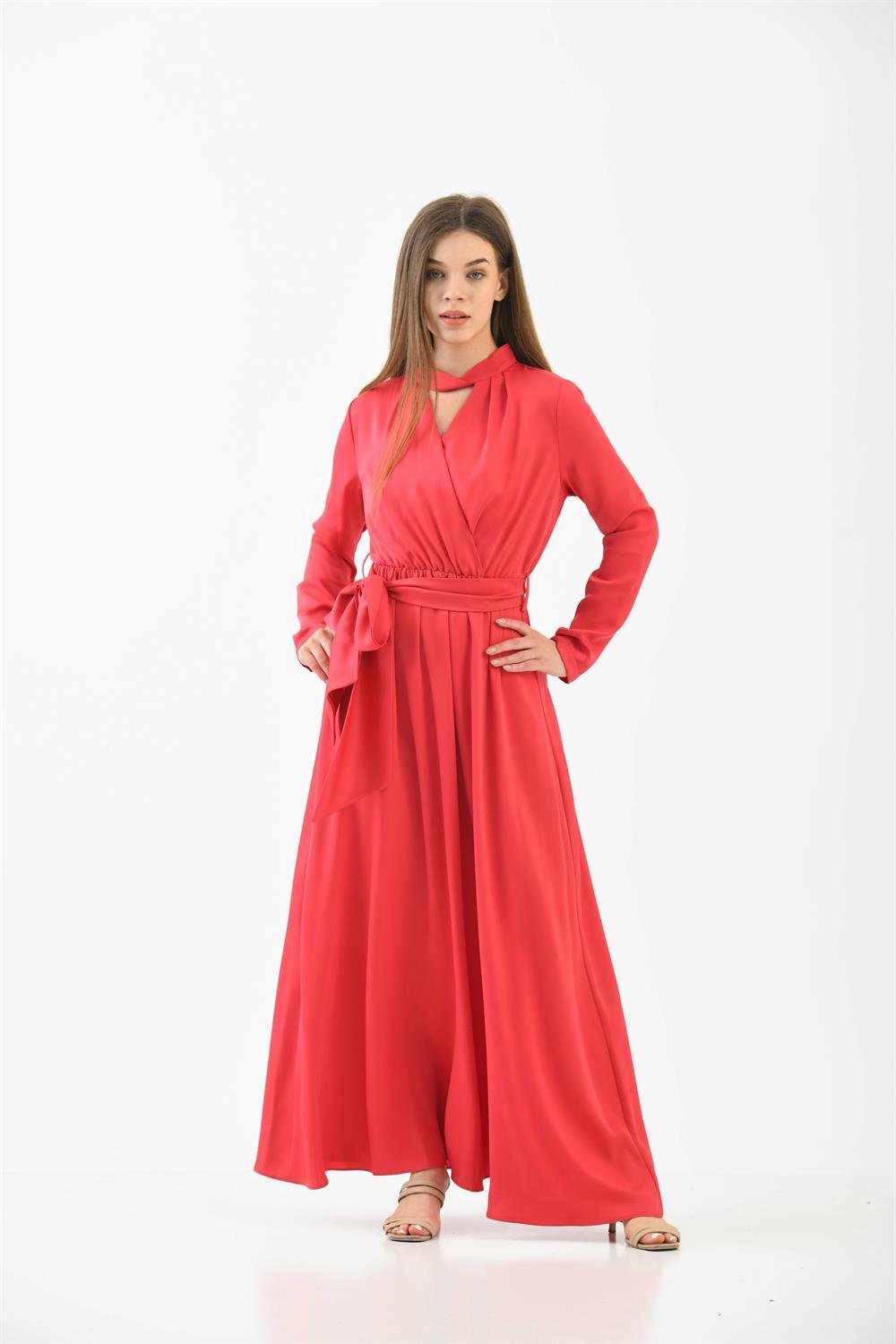 Kadın Elegant Elbise MERCAN