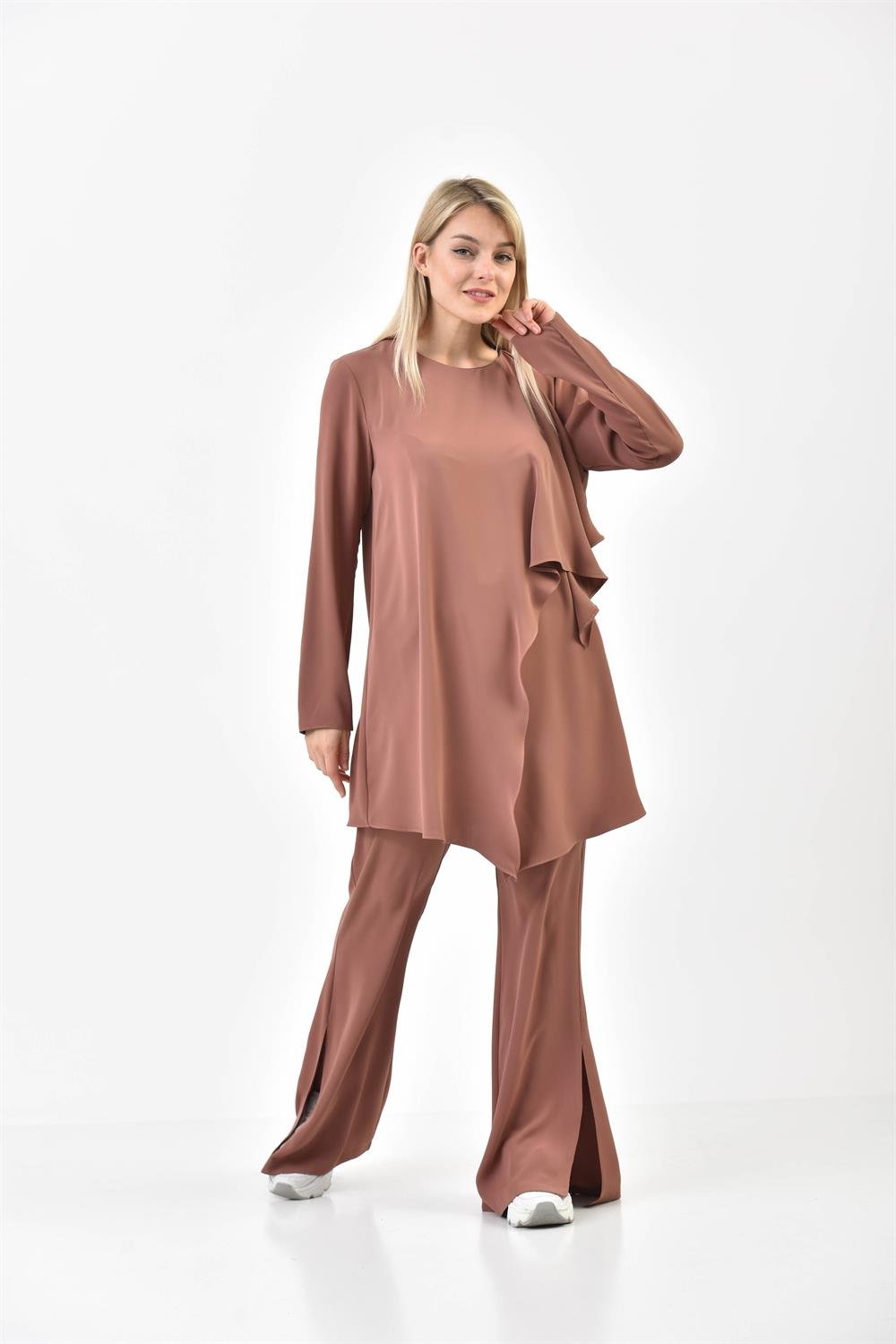 Kadın Elegant Takım KAHVE