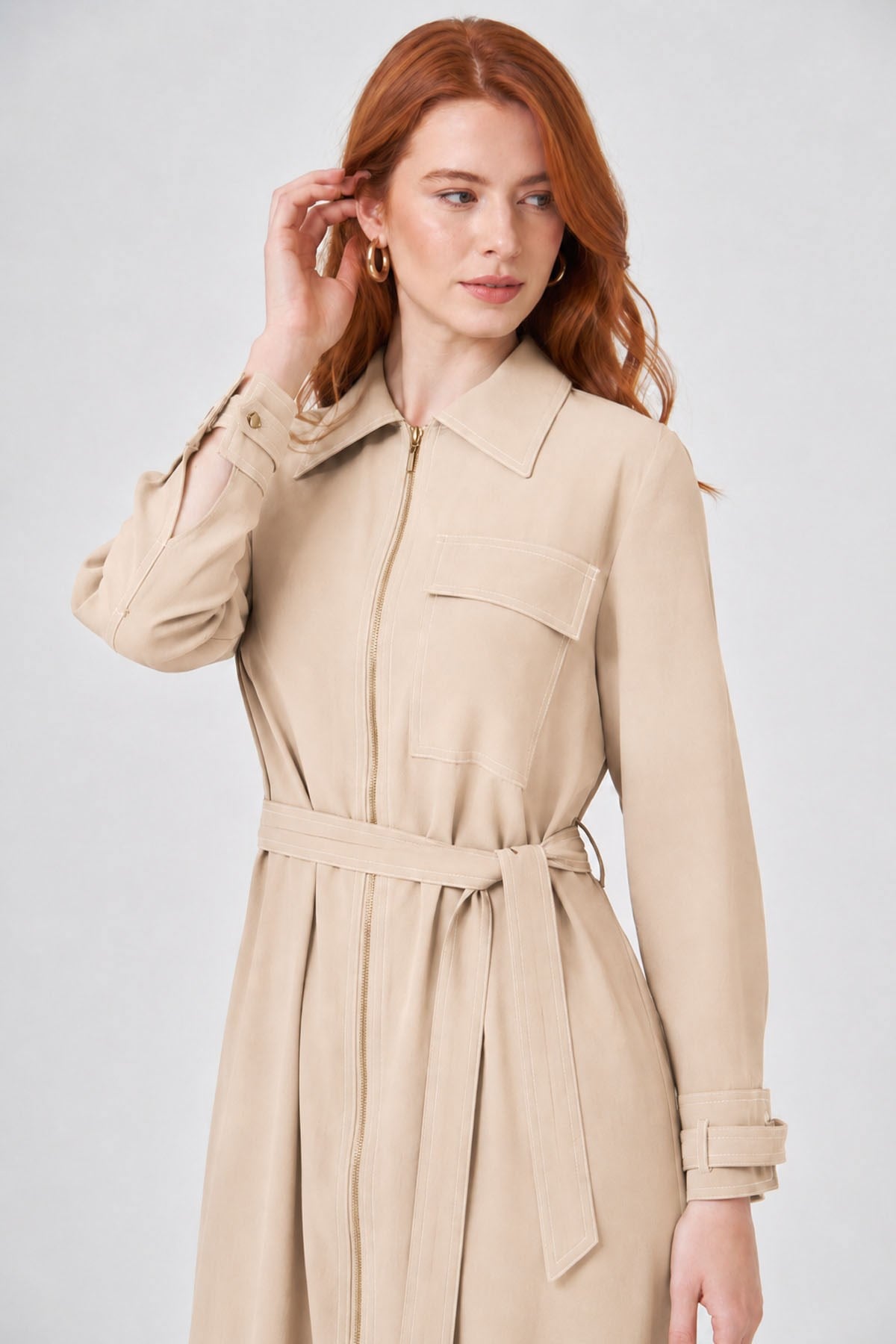 Kadın Erta Elbise Beige