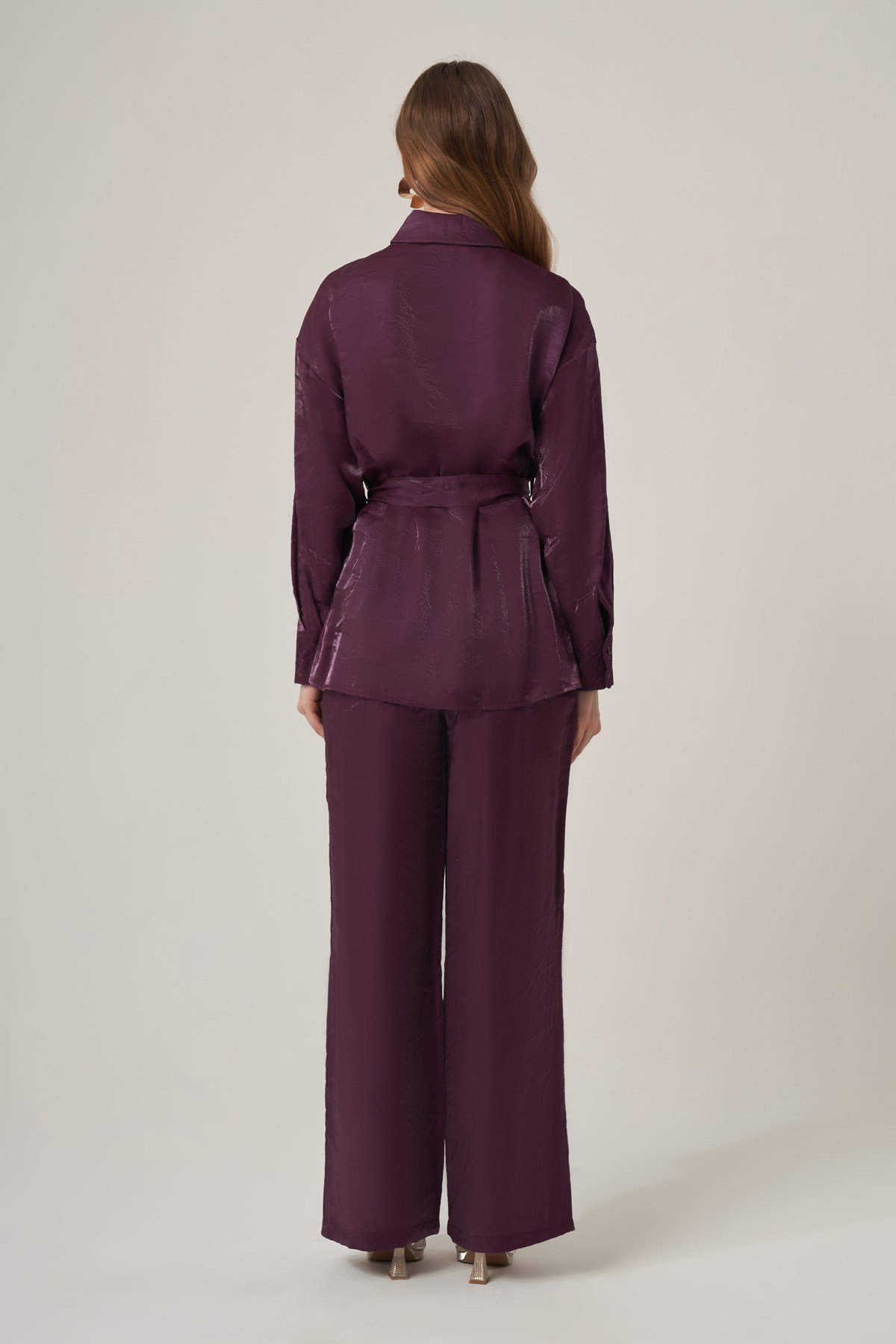 Kadın Glitery Takım Mürdüm