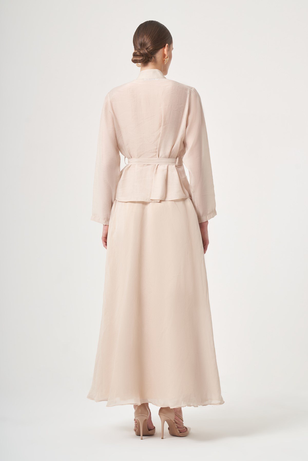 Kadın Helena Etekli Takım Beige