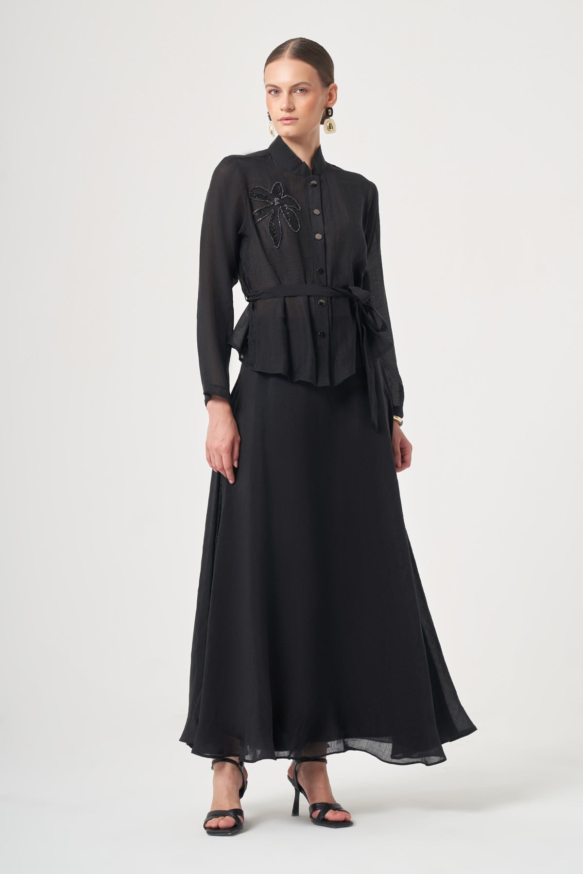 Kadın Helena Etekli Takım Siyah
