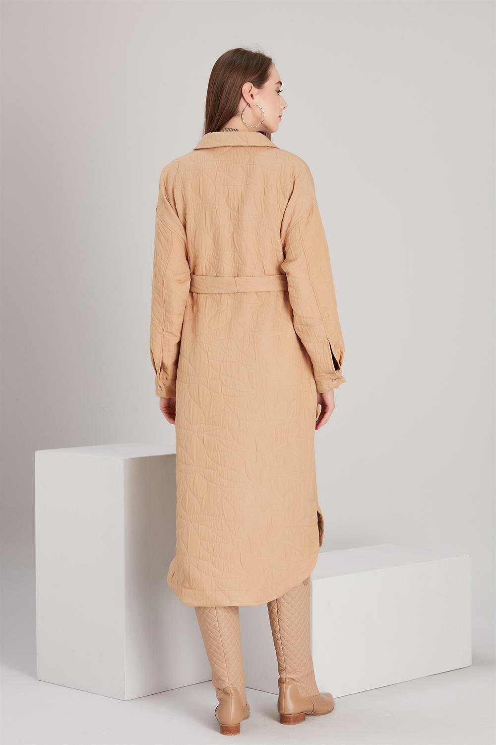 Kadın Kapitone Tunik CAMEL