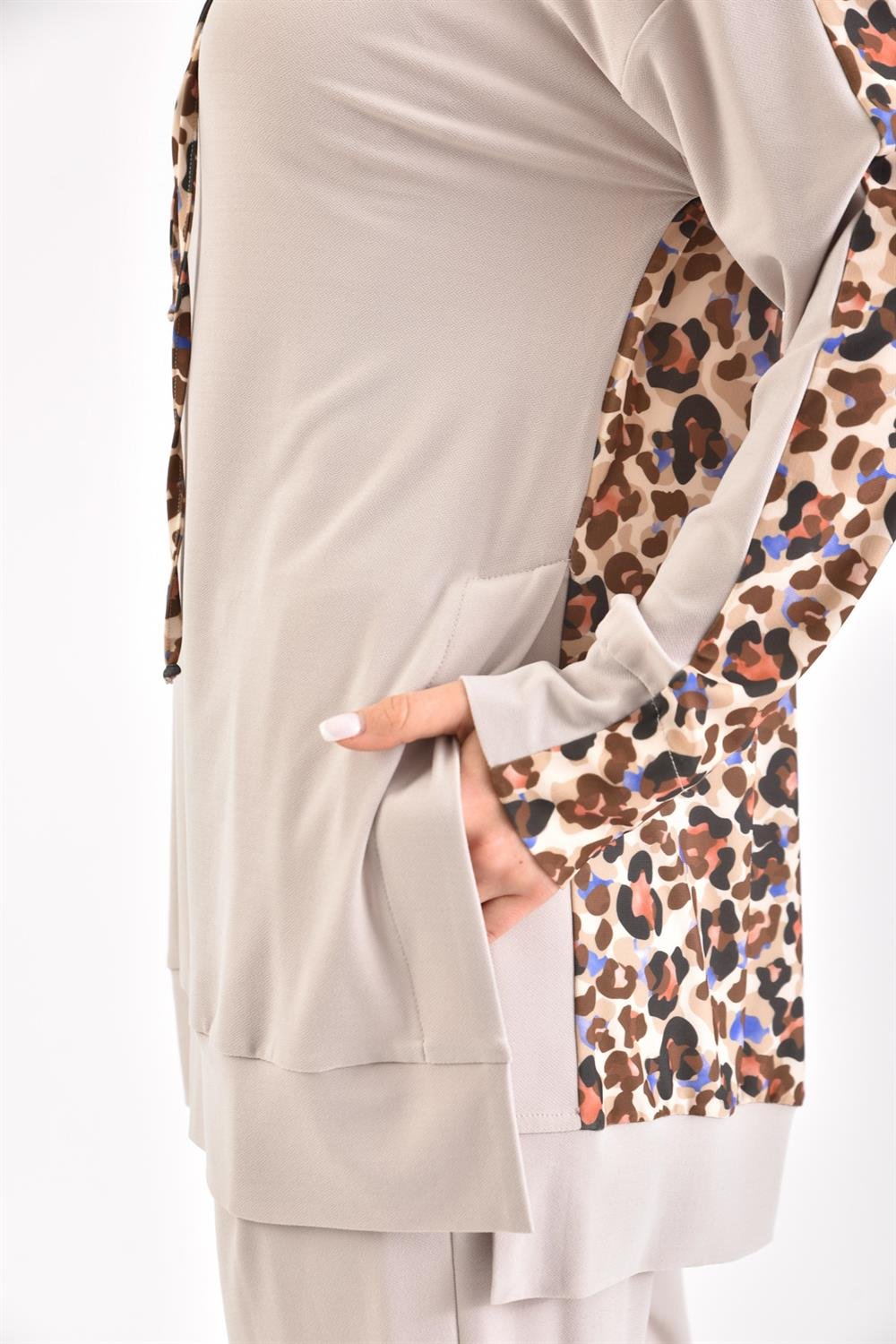 Kadın Leopar İkili Takım BEIGE
