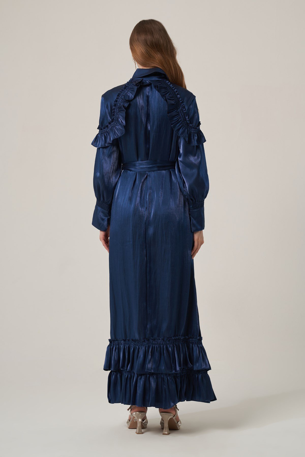 Kadın Organze Elbise Lacivert