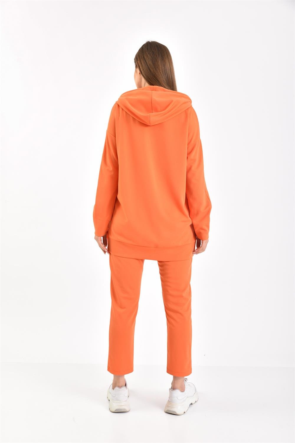 Kadın Örme Krep İkili Takıma ORANGE