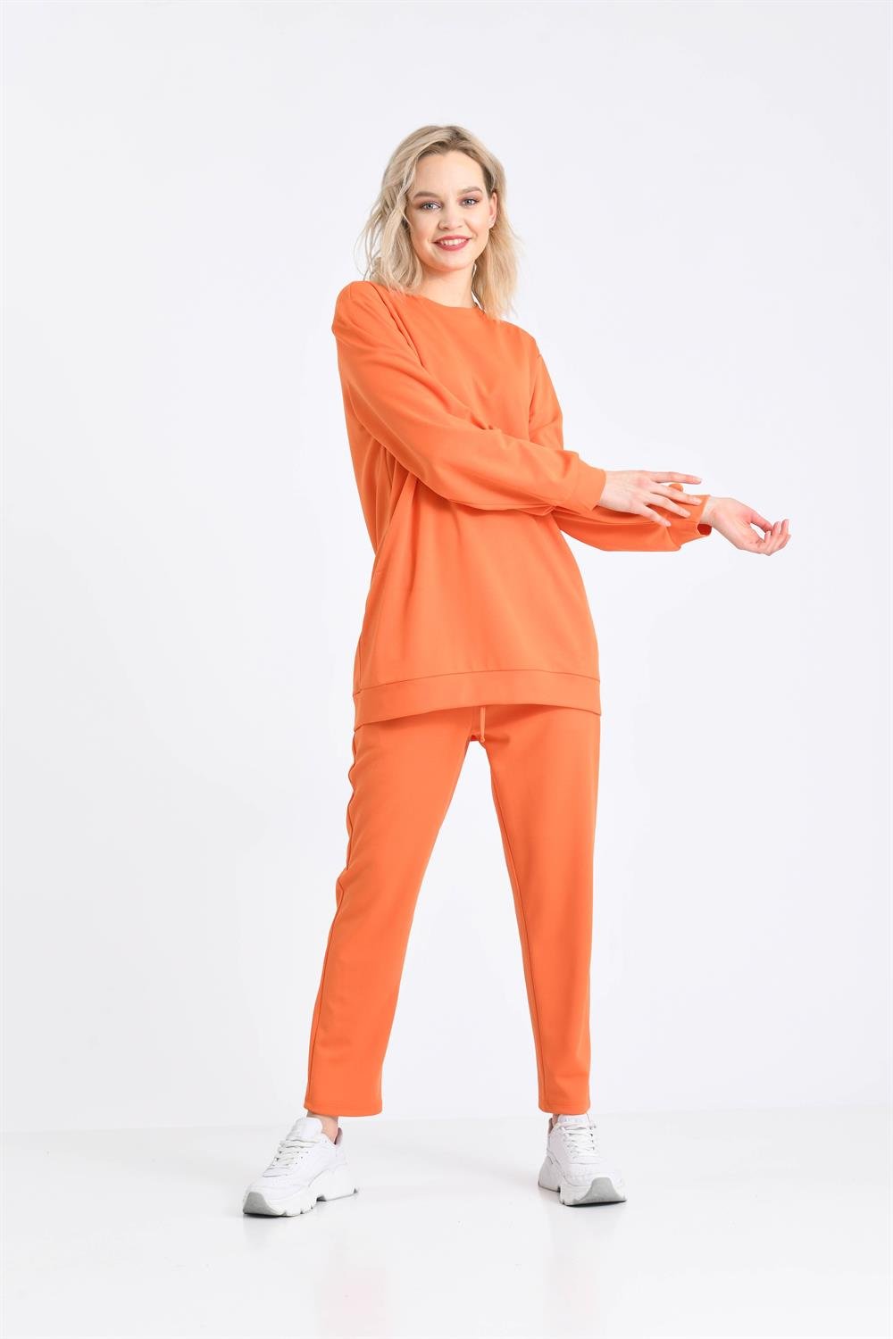 Kadın Örme Krep Takım ORANGE