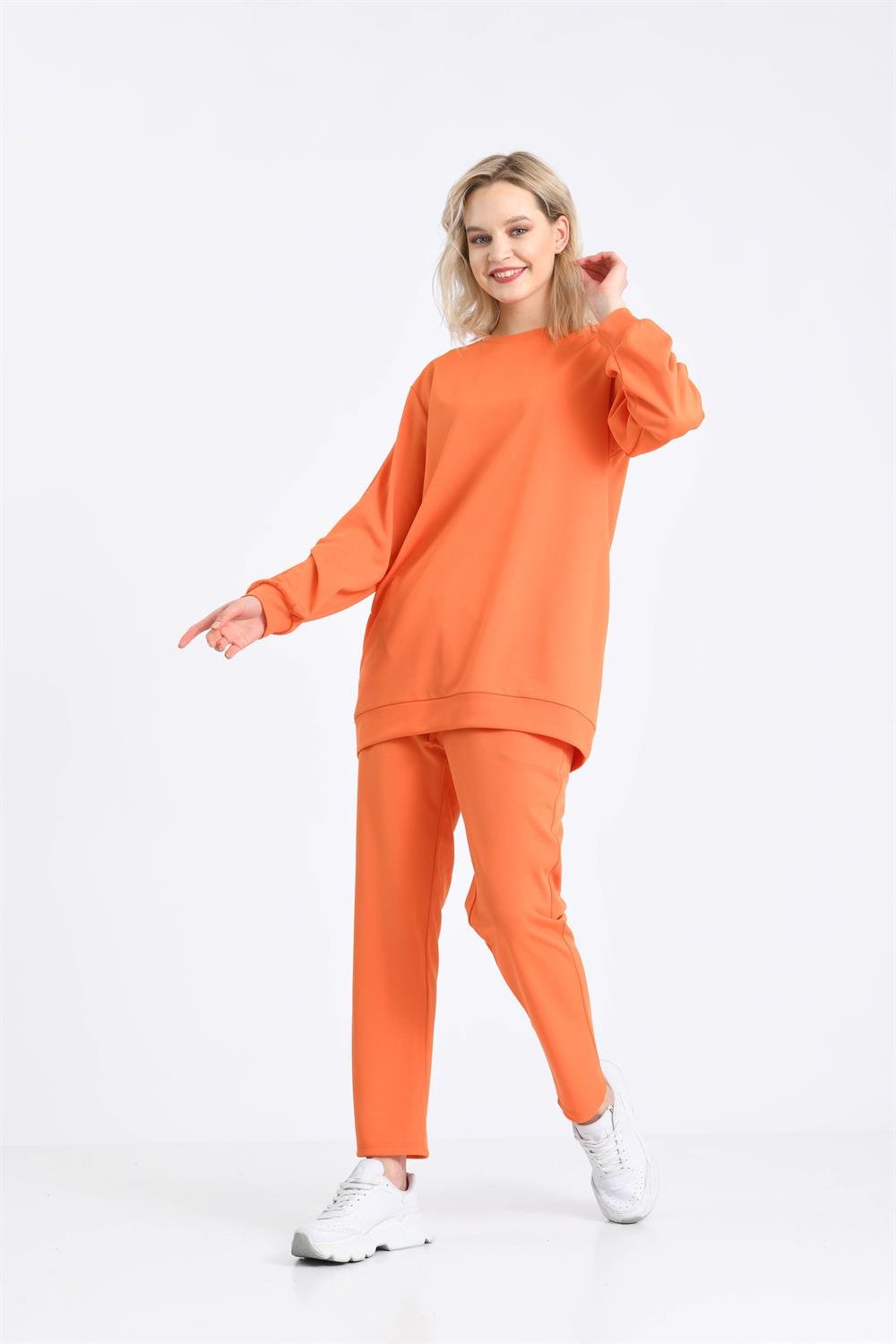 Kadın Örme Krep Takım ORANGE
