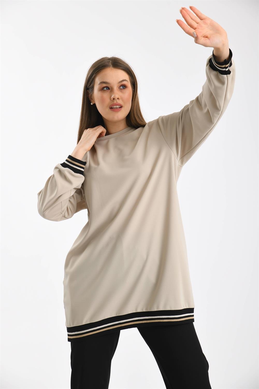 Kadın Ribanalı Takım BEIGE