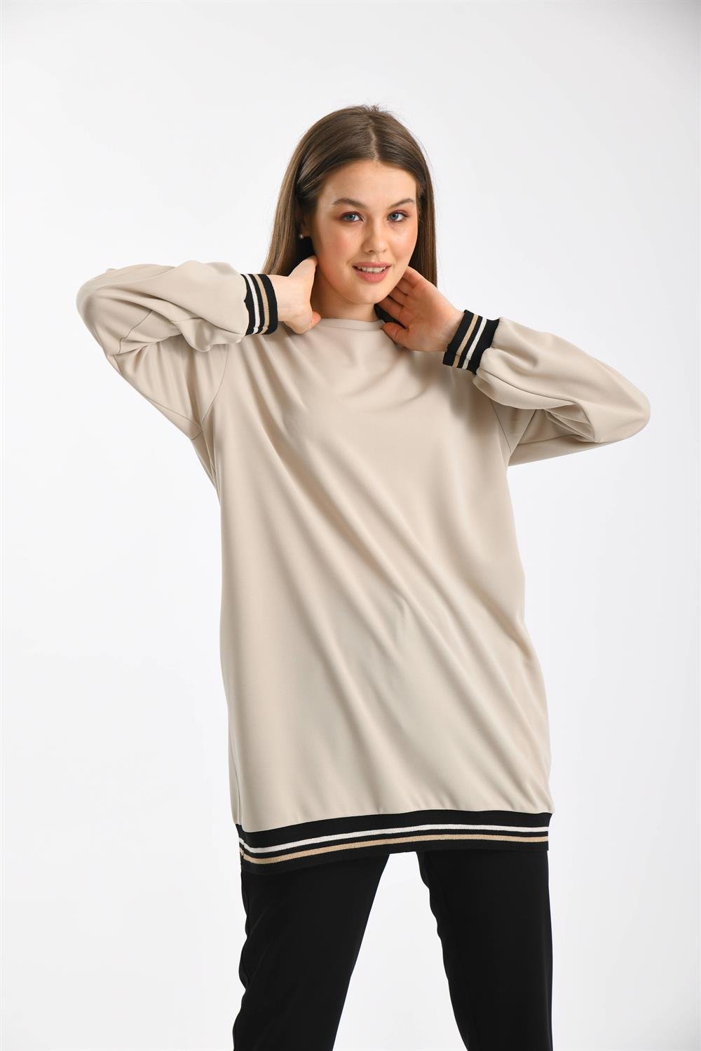 Kadın Ribanalı Takım BEIGE
