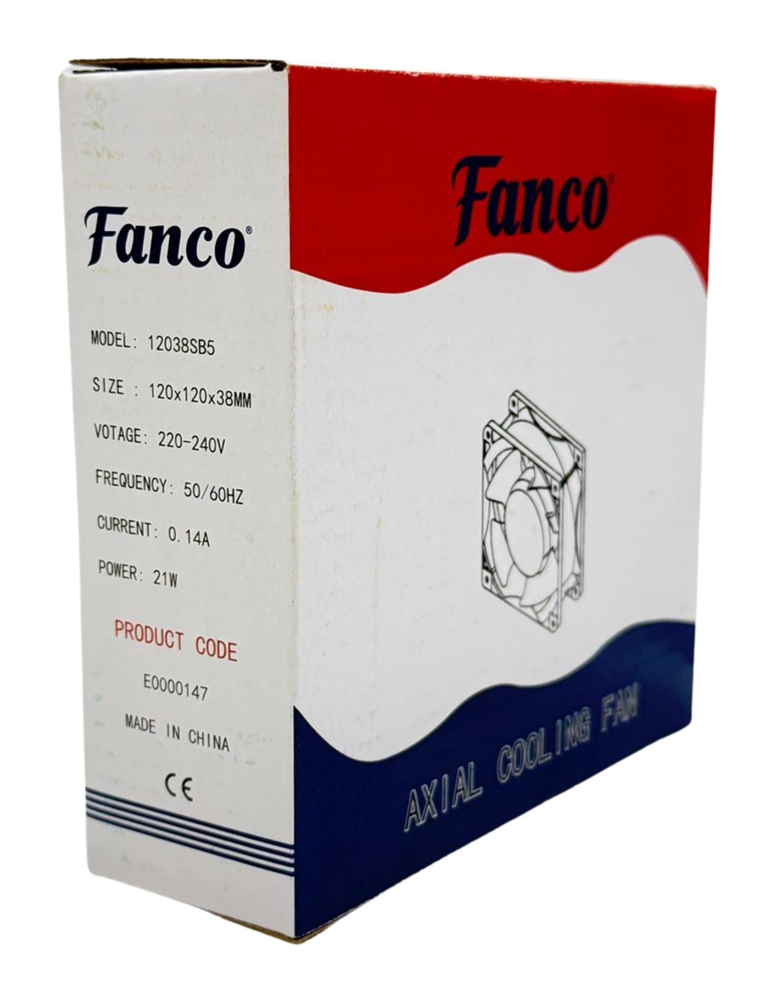 Fanco 12*12*38mm Kare Fan