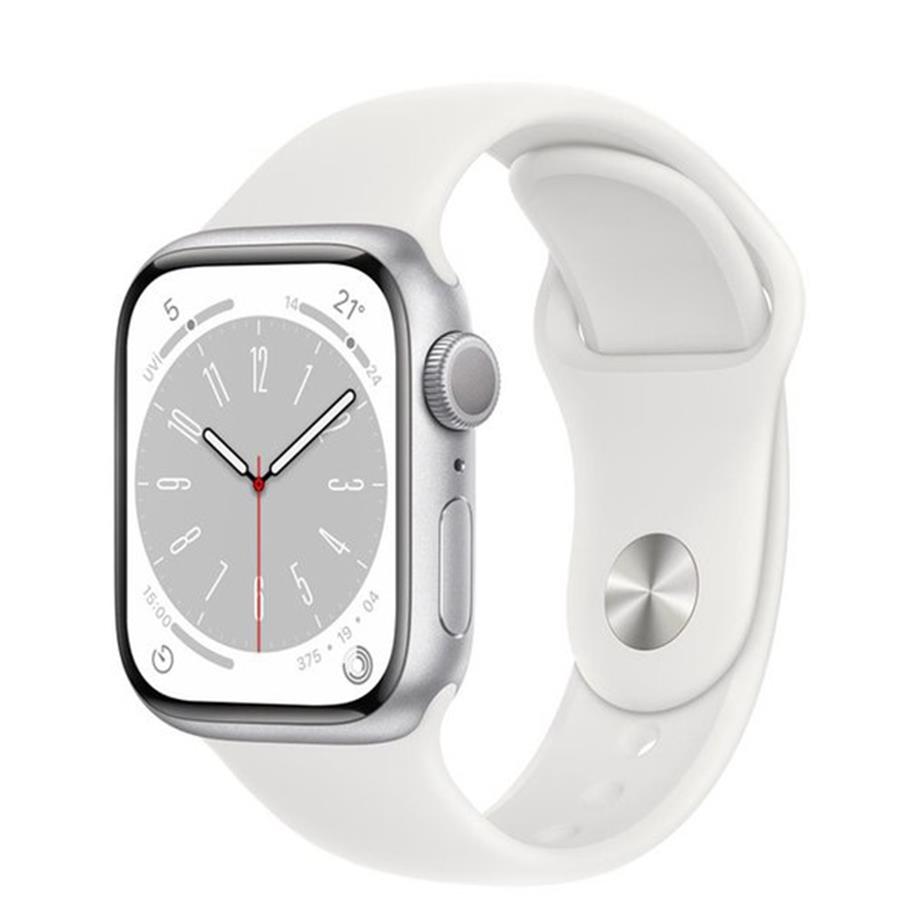 Apple Watch Series 8 GPS 41mm Gümüş Rengi Alüminyum Kasa ve Spor Kordon Akıllı Saat