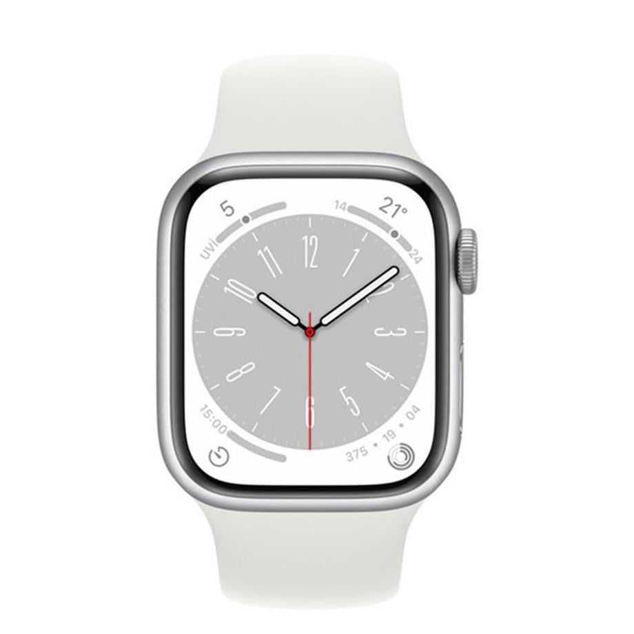 Apple Watch Series 8 GPS 41mm Gümüş Rengi Alüminyum Kasa ve Spor Kordon Akıllı Saat