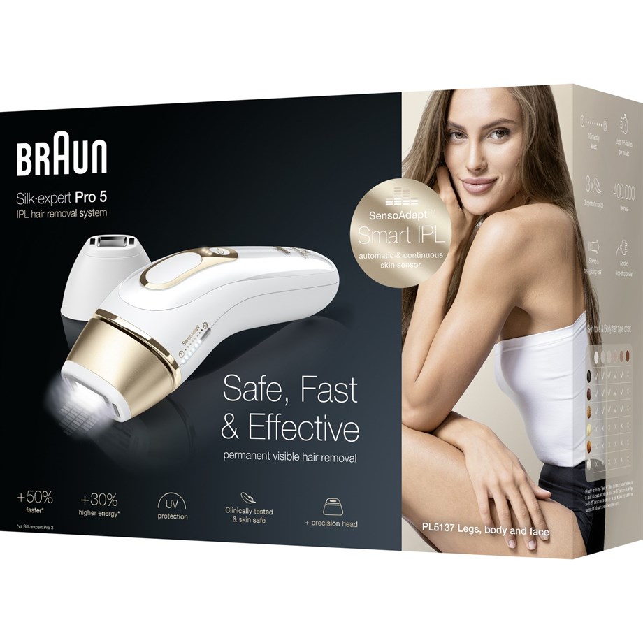 Braun Silk·Expert Pro5 PL5137 Lazer Epilasyon Hassas Bölge Ataçmanı 400.000 Atım