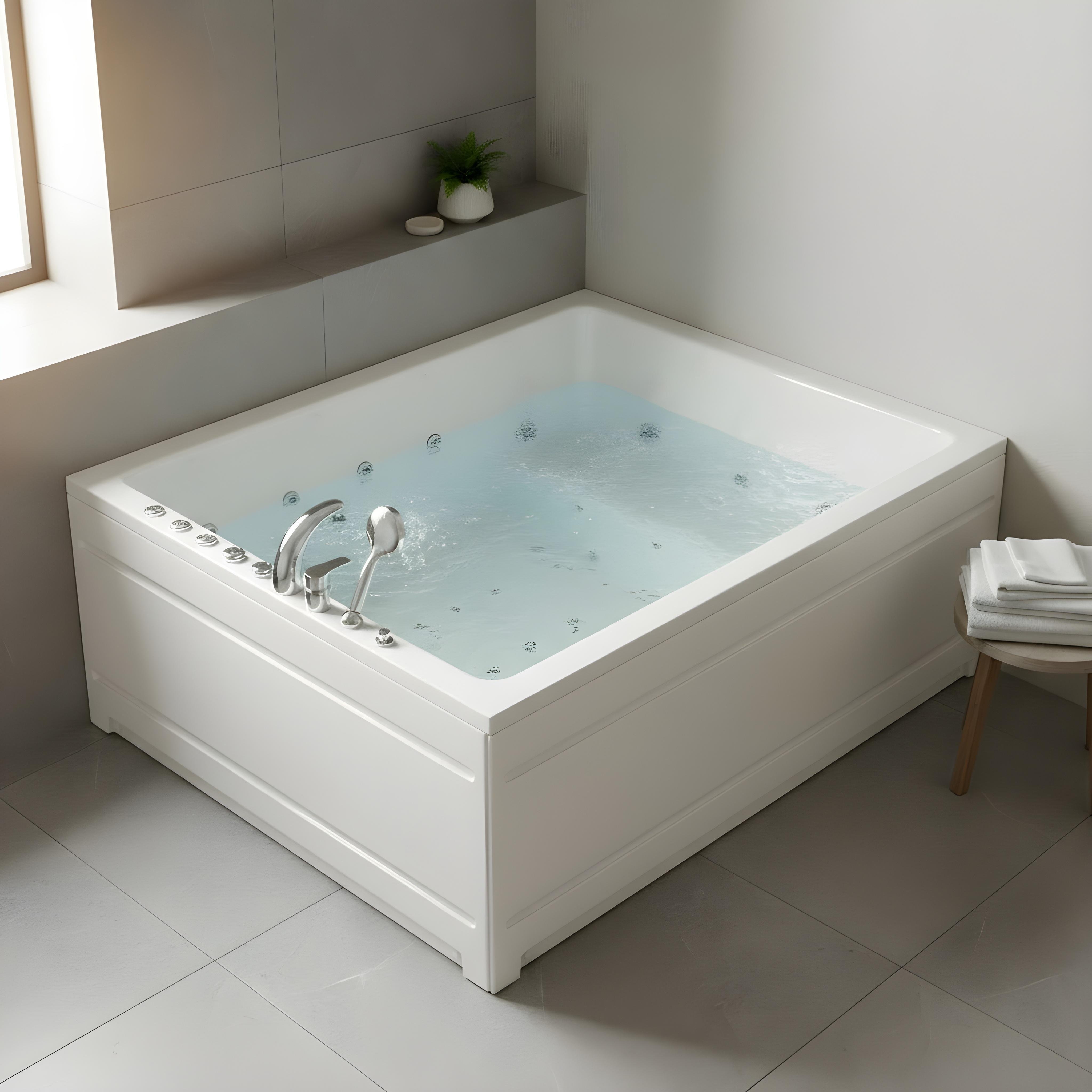 180 x 160 Çift Kişilik Oturmalı Dikdörtgen Jakuzi