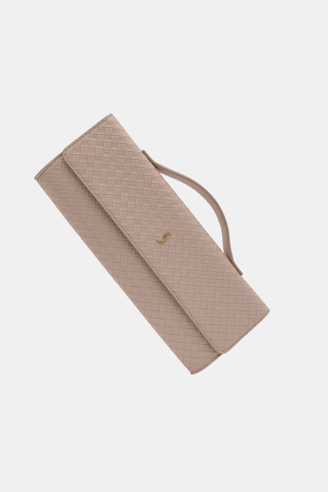 Aurelia Clutch - Kadın Clutch Çanta Örgü Dokulu Zarif El Çantası Krem