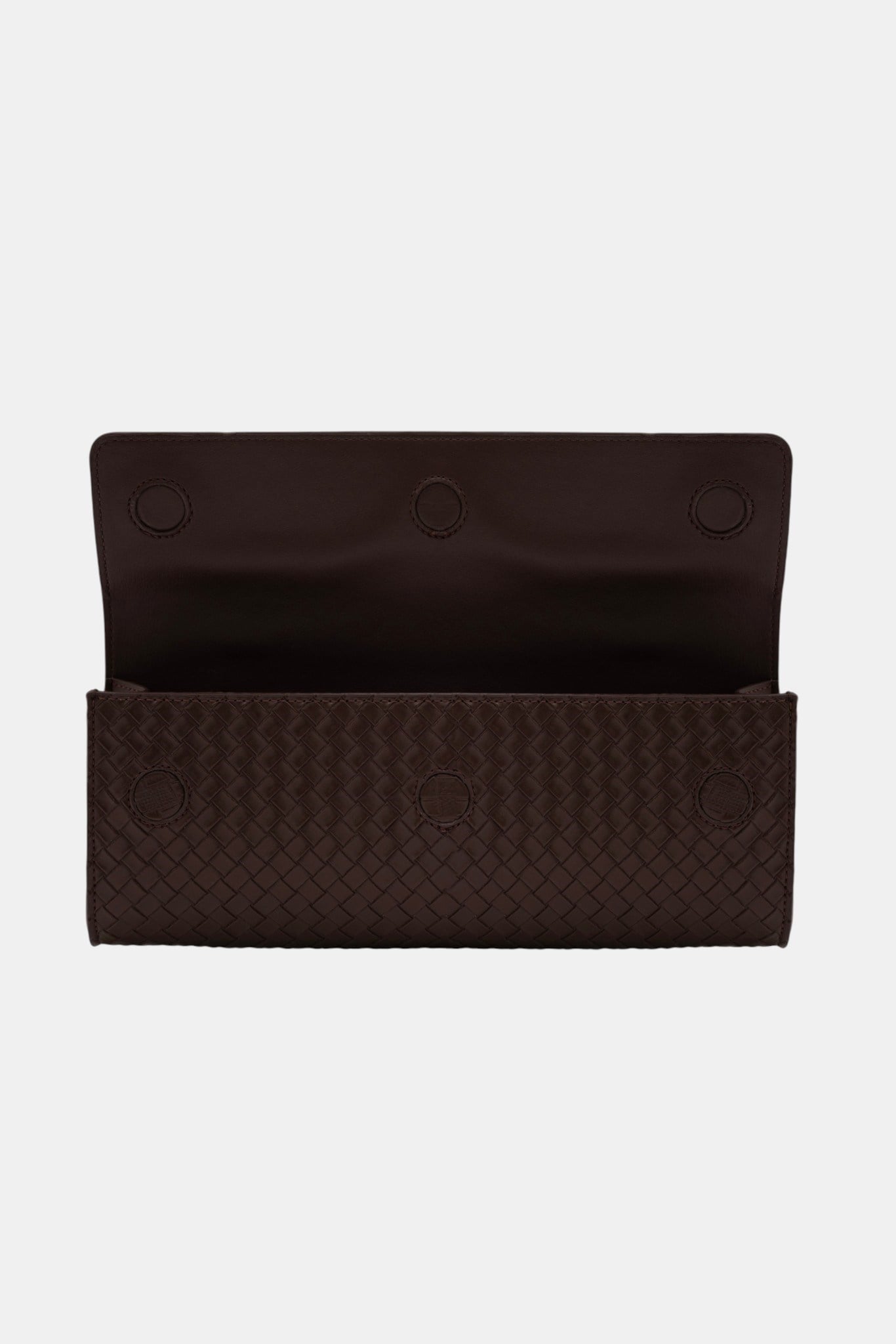 Aurelia Clutch - Kadın Clutch Çanta Örgü Dokulu Zarif El Çantası Kahverengi
