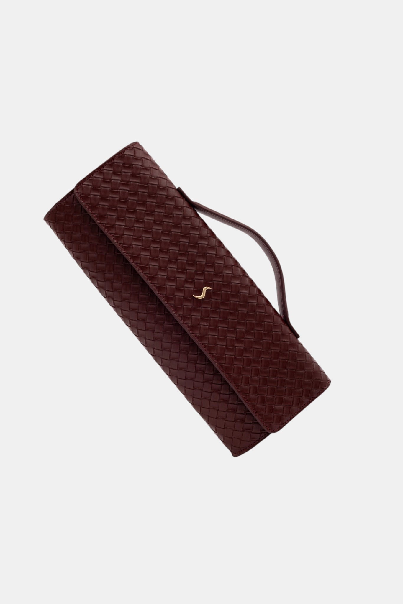 Aurelia Clutch - Kadın Clutch Çanta Örgü Dokulu Zarif El Çantası Bordo