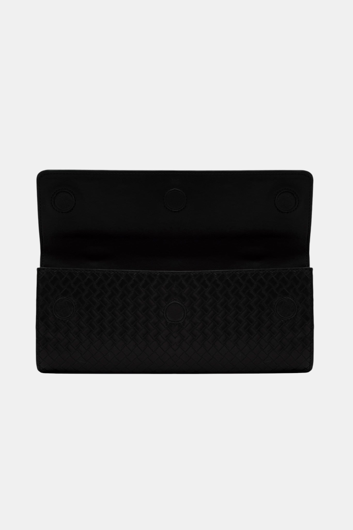 Aurelia Clutch - Kadın Clutch Çanta Örgü Dokulu Zarif El Çantası Siyah
