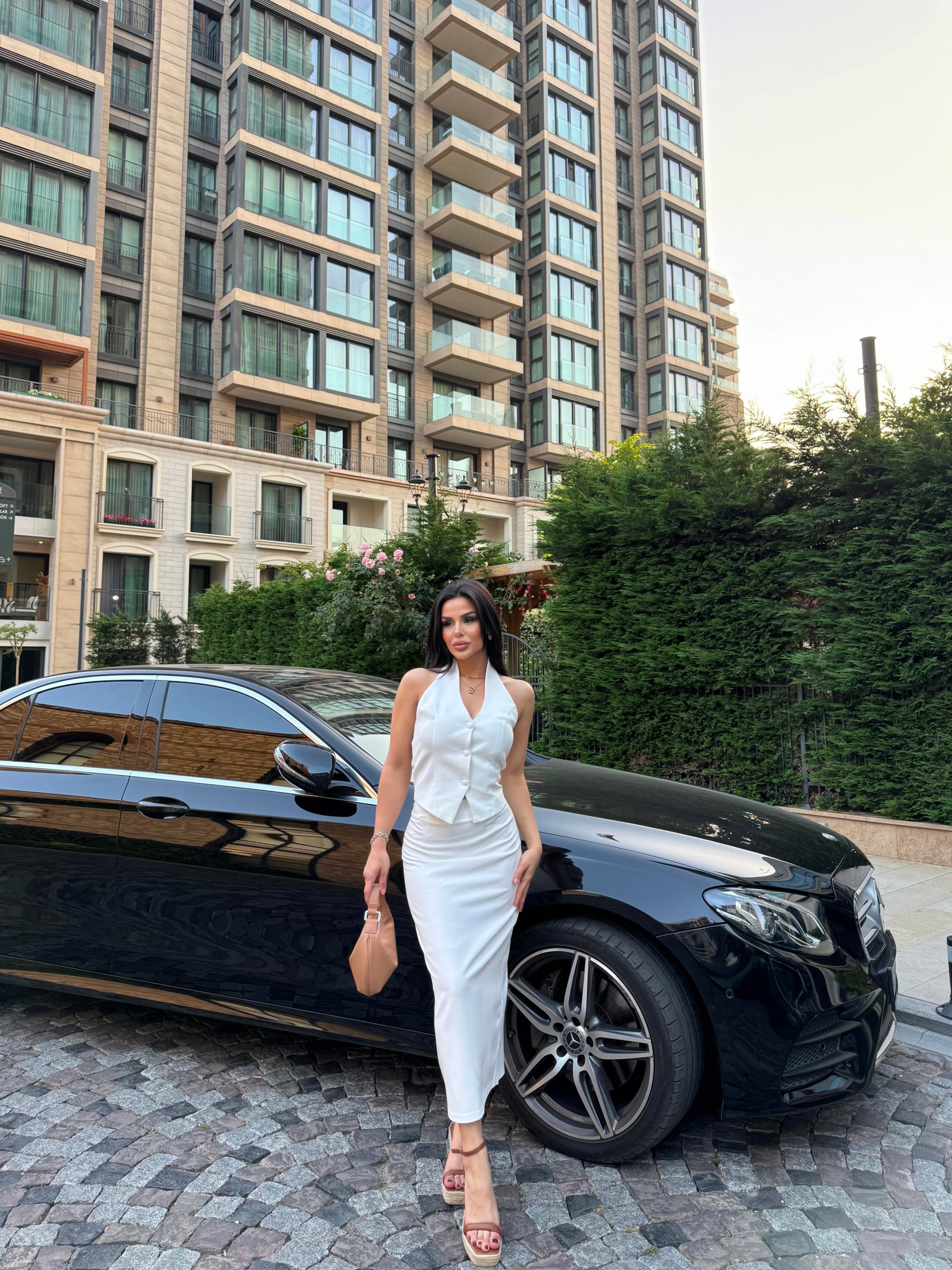Business Üçlü Takım Beyaz
