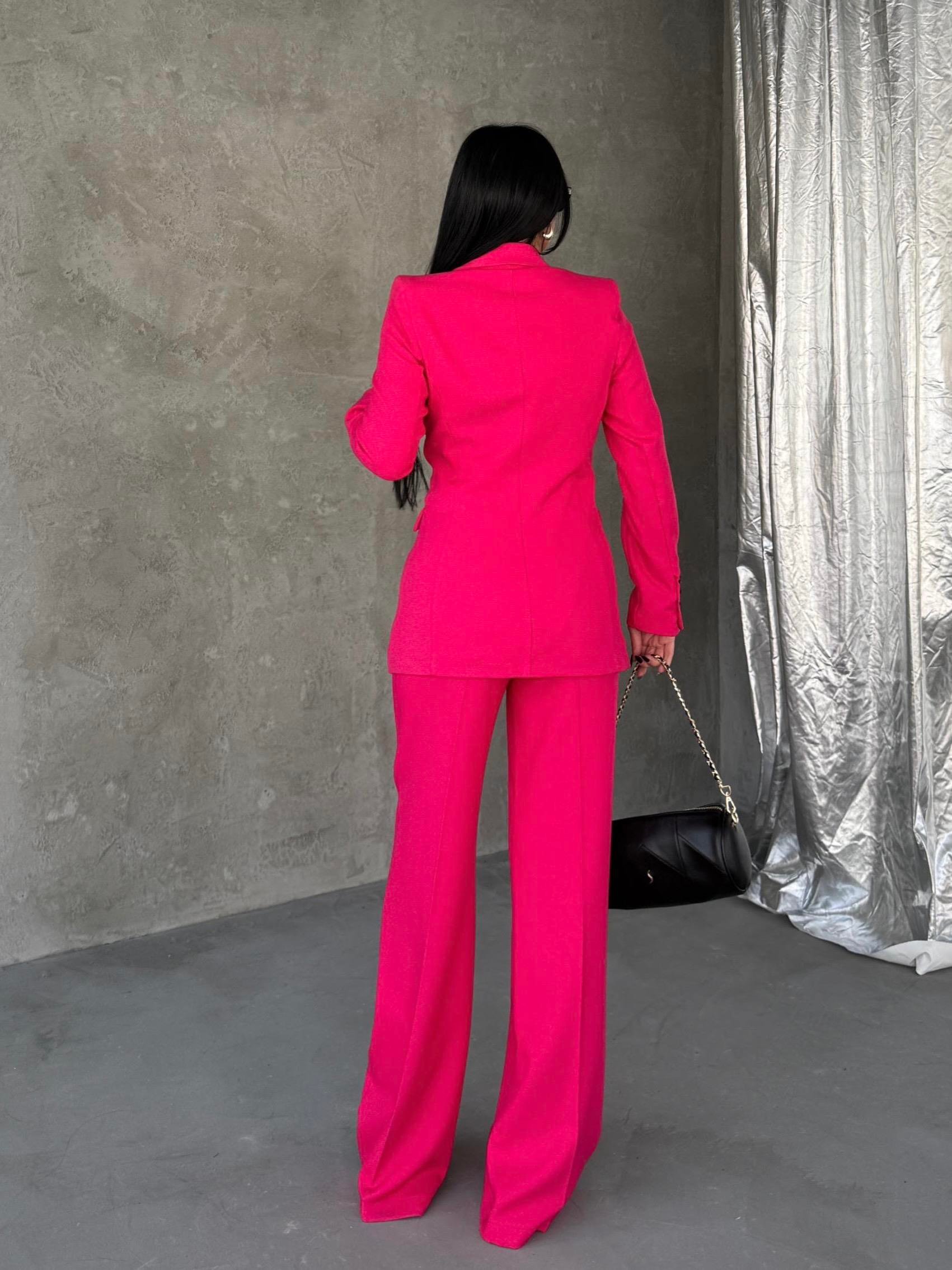 Daffes Düğme Detaylı Takım Pembe