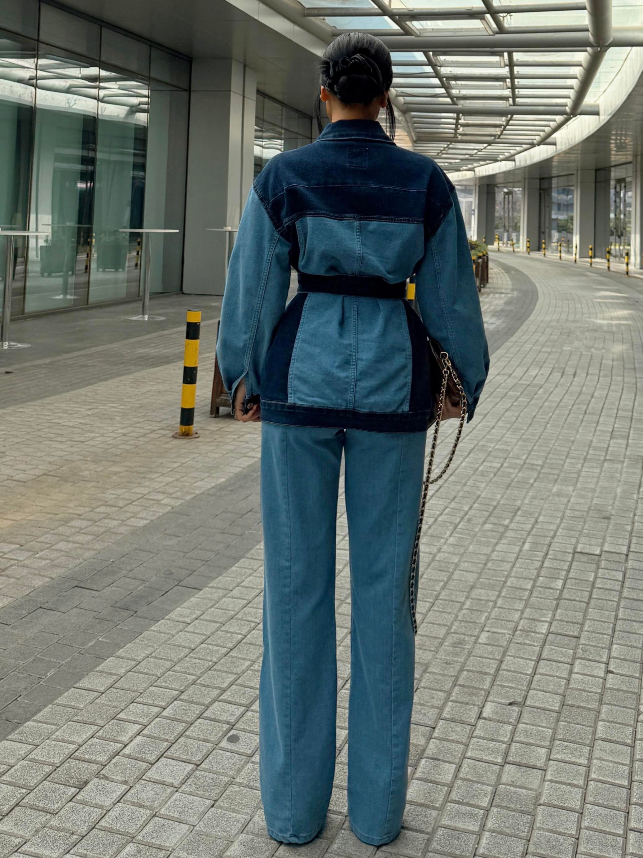 Fikos Tasarım Denim Takım Lacivert