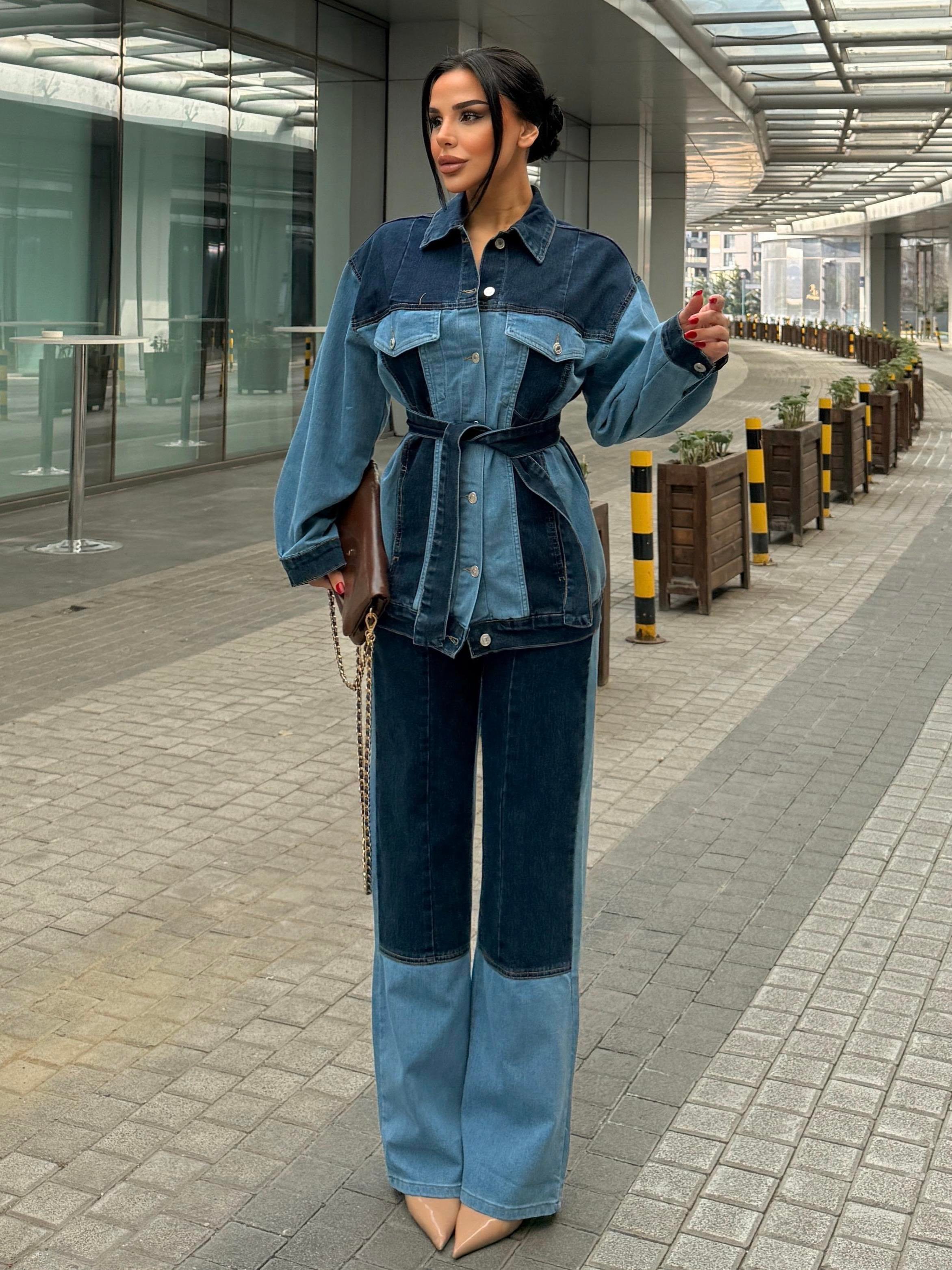 Fikos Tasarım Denim Takım Lacivert