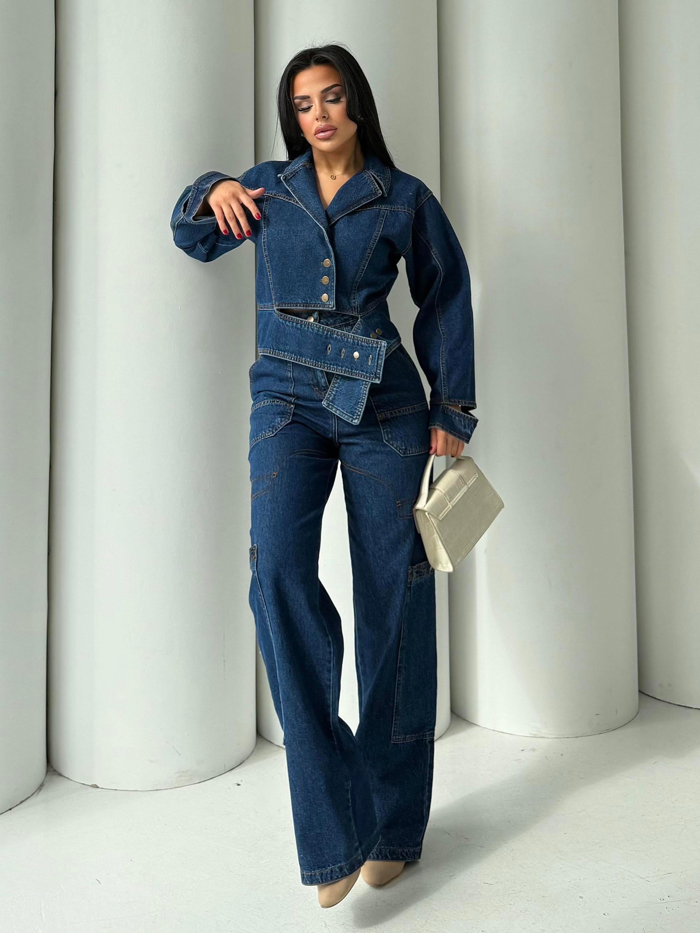 Frozen Tasarım Denim Takım Mavi