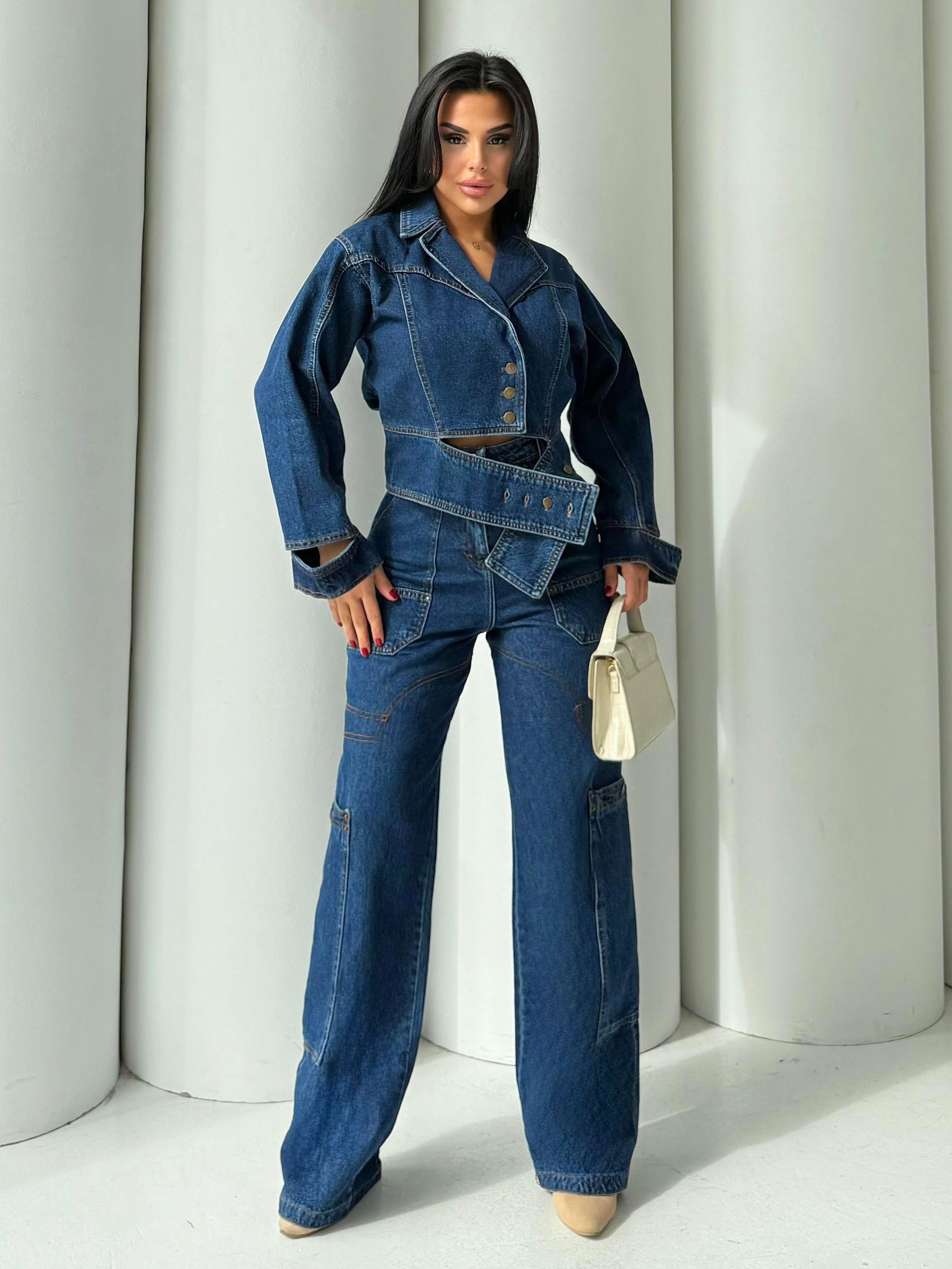 Frozen Tasarım Denim Takım Mavi