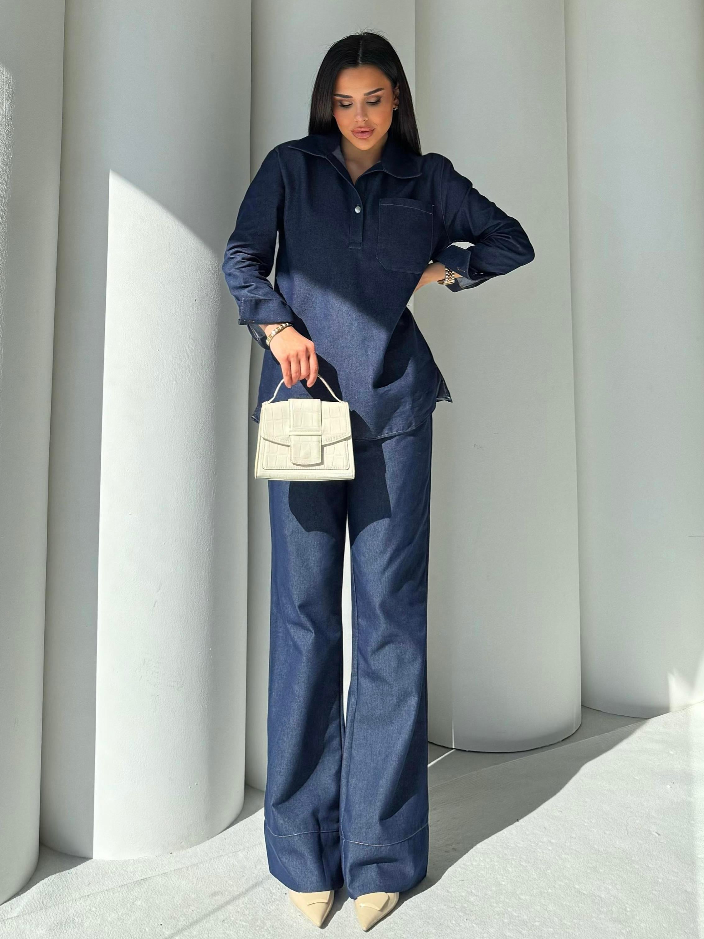 Gery Denim Tasarım Takım Lacivert