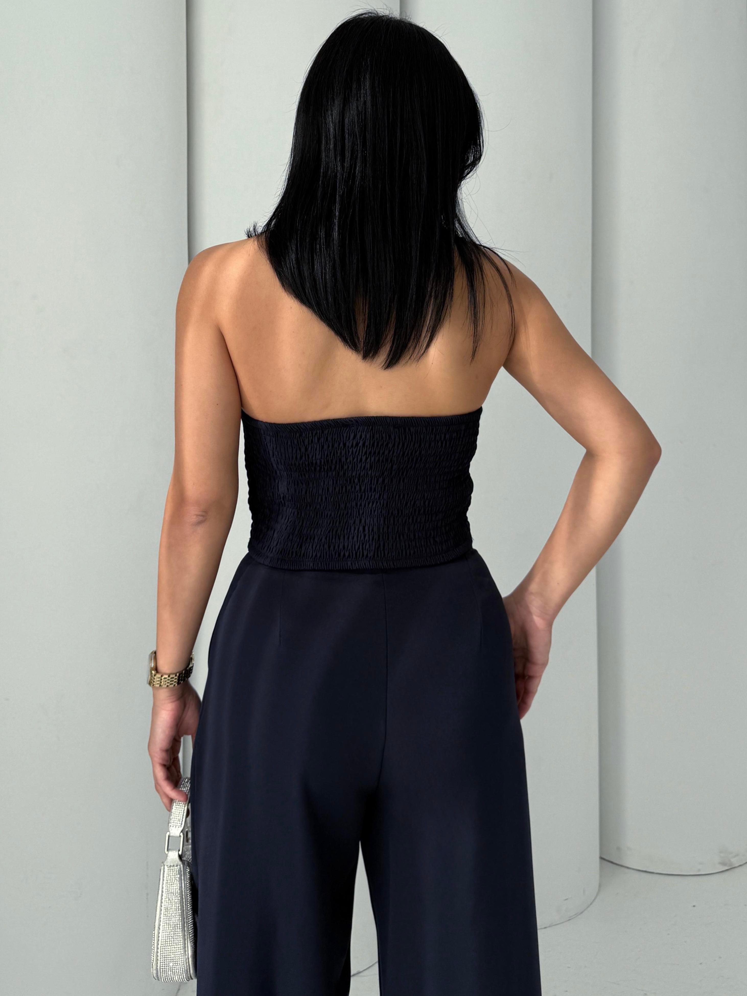 Hawaina Üçlü Blazer Ceketli Şık Takım Lacivert