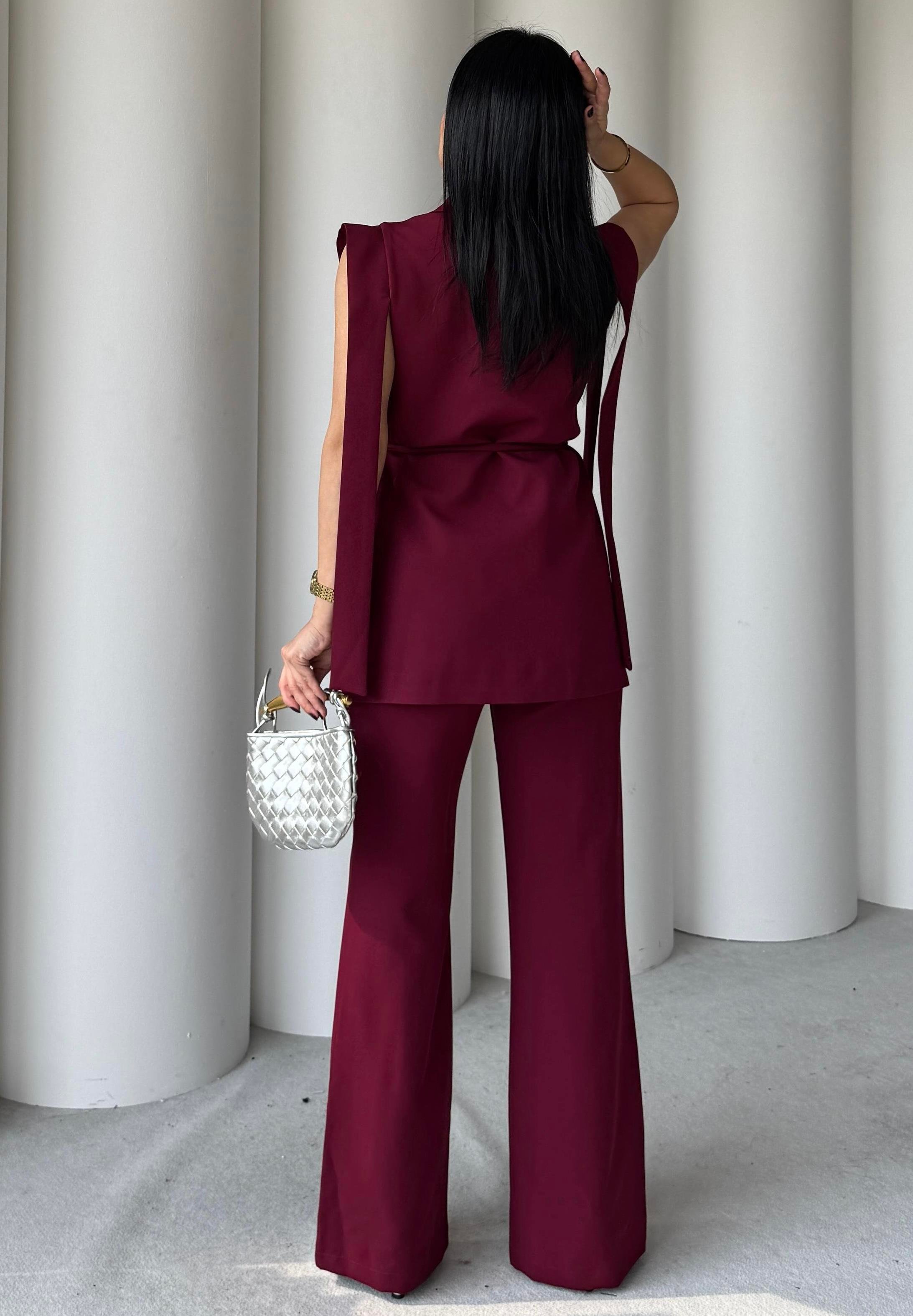 Hellie Yelekli Takım Bordo