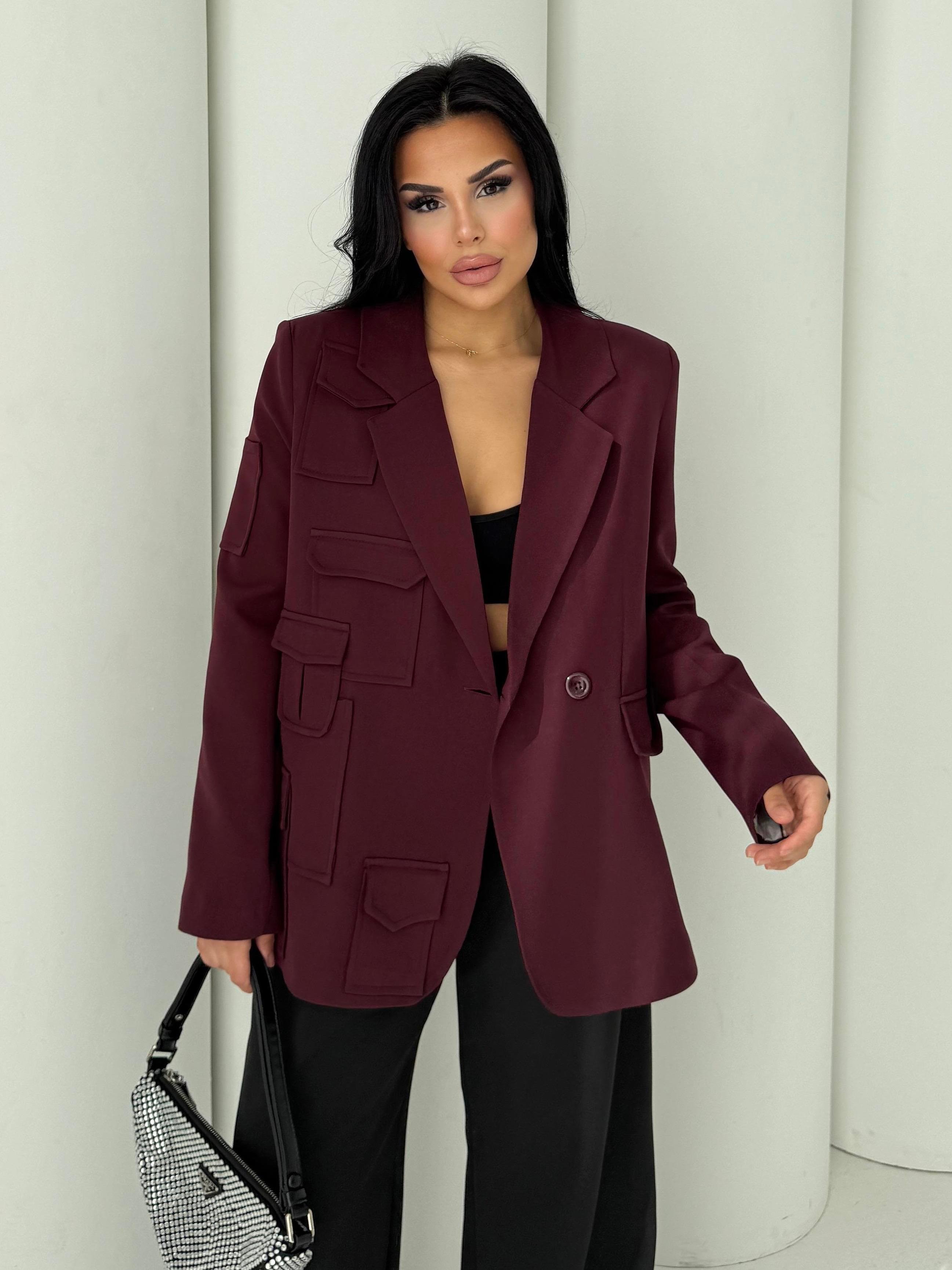 İndia Tasarım Blazer Ceket Bordo