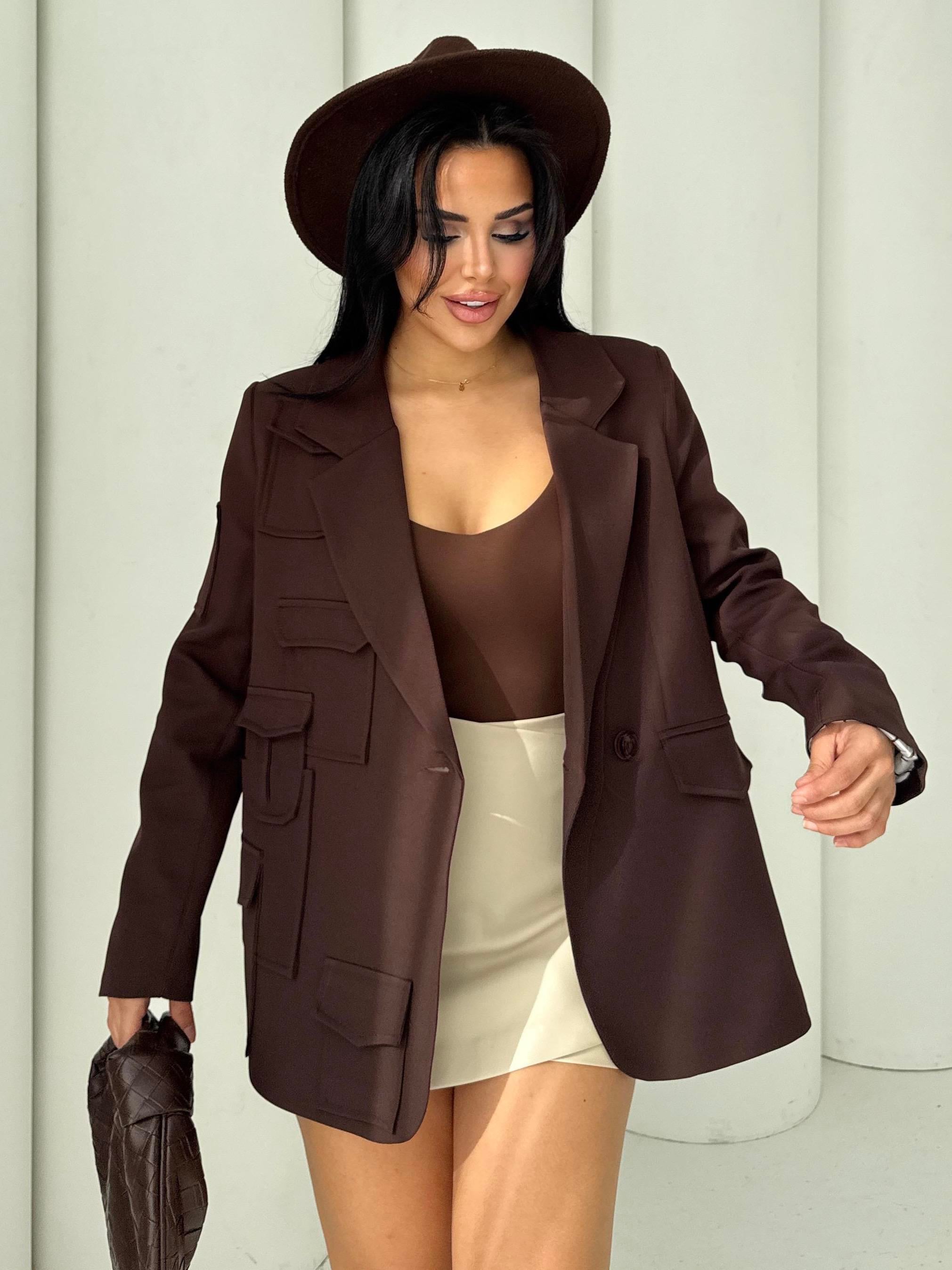 İndia Tasarım Blazer Ceket Kahve