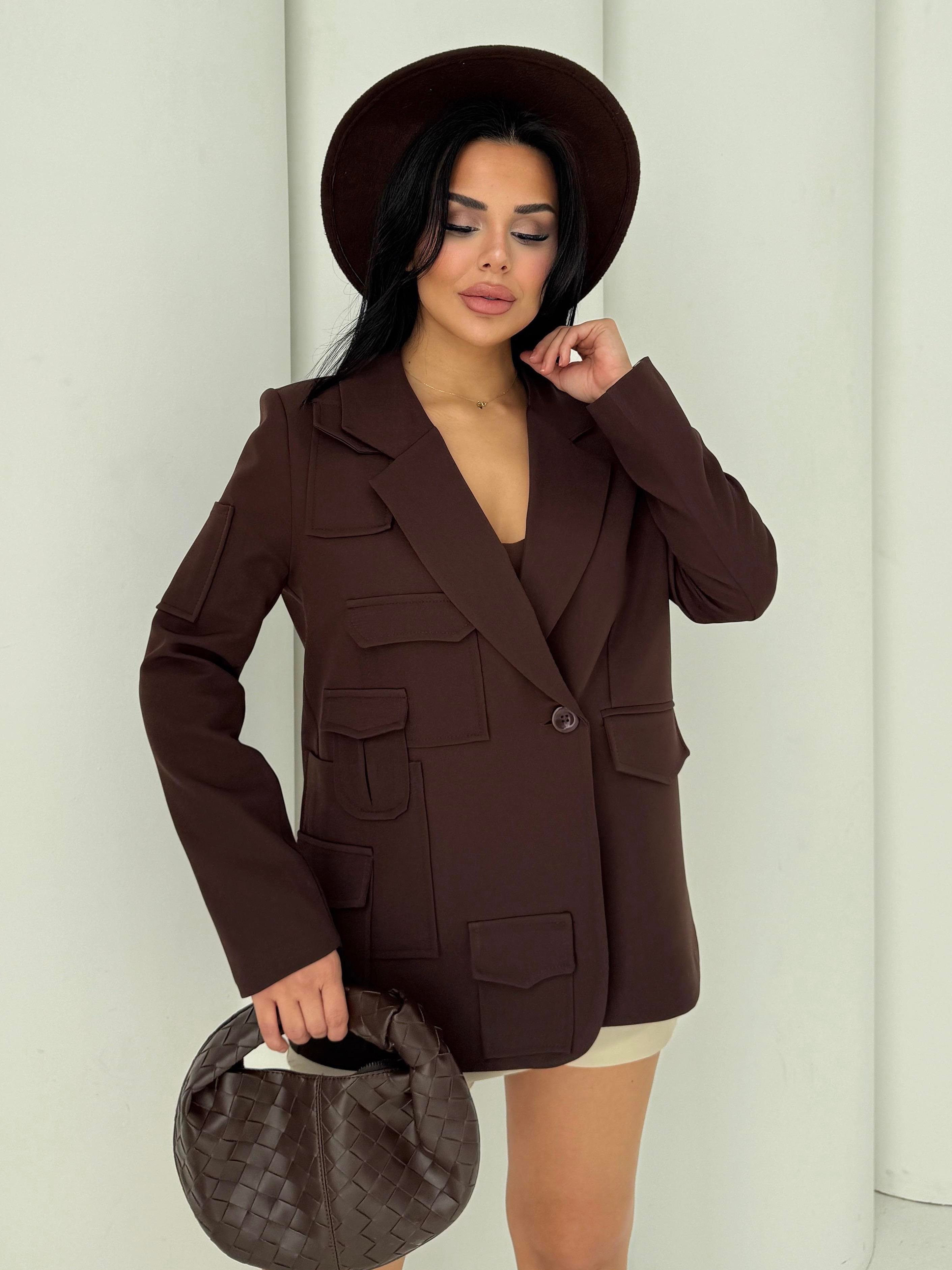 İndia Tasarım Blazer Ceket Kahve