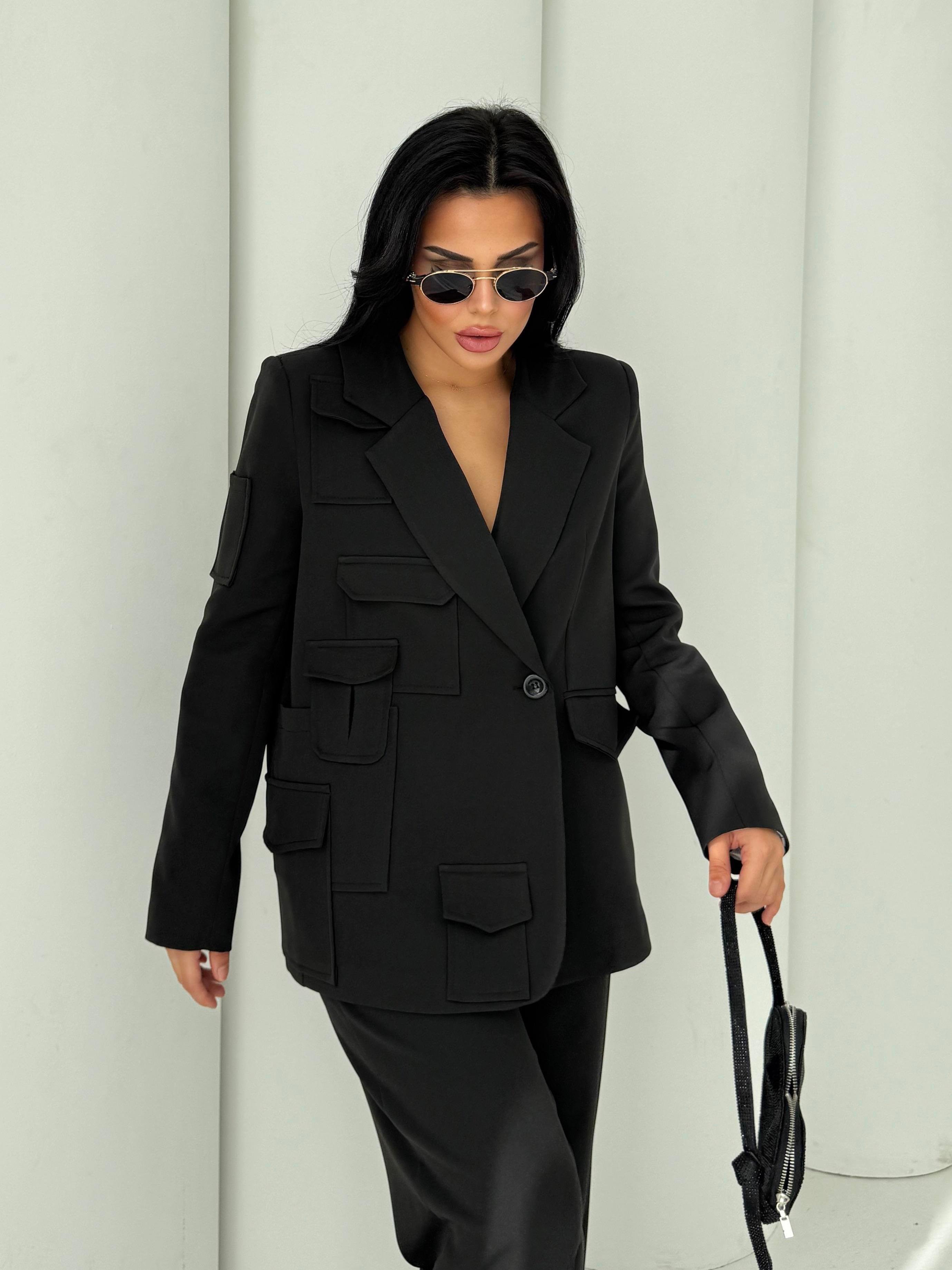 İndia Tasarım Blazer Ceket Siyah