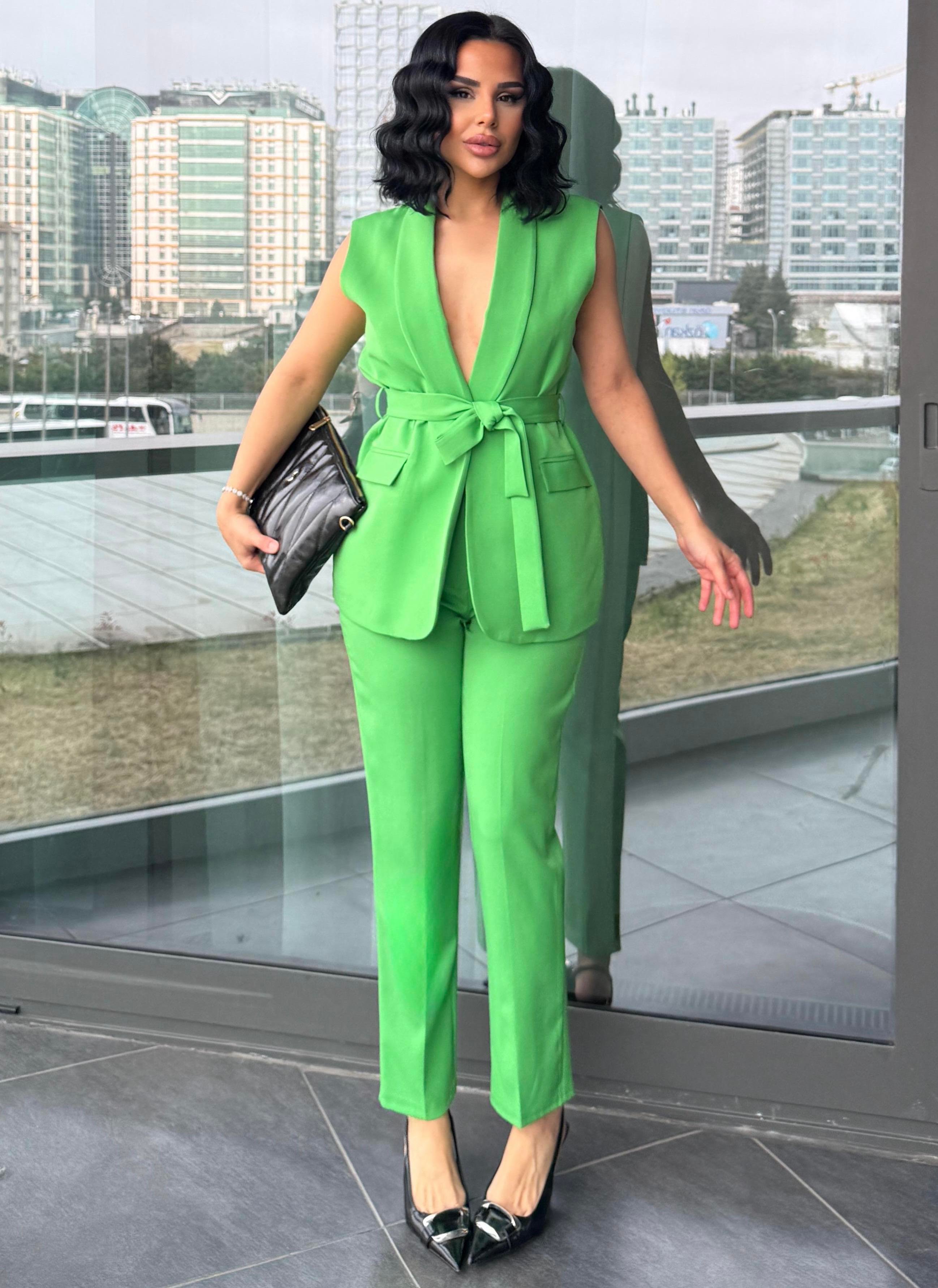 Karolin Yelekli Takım Yeşil