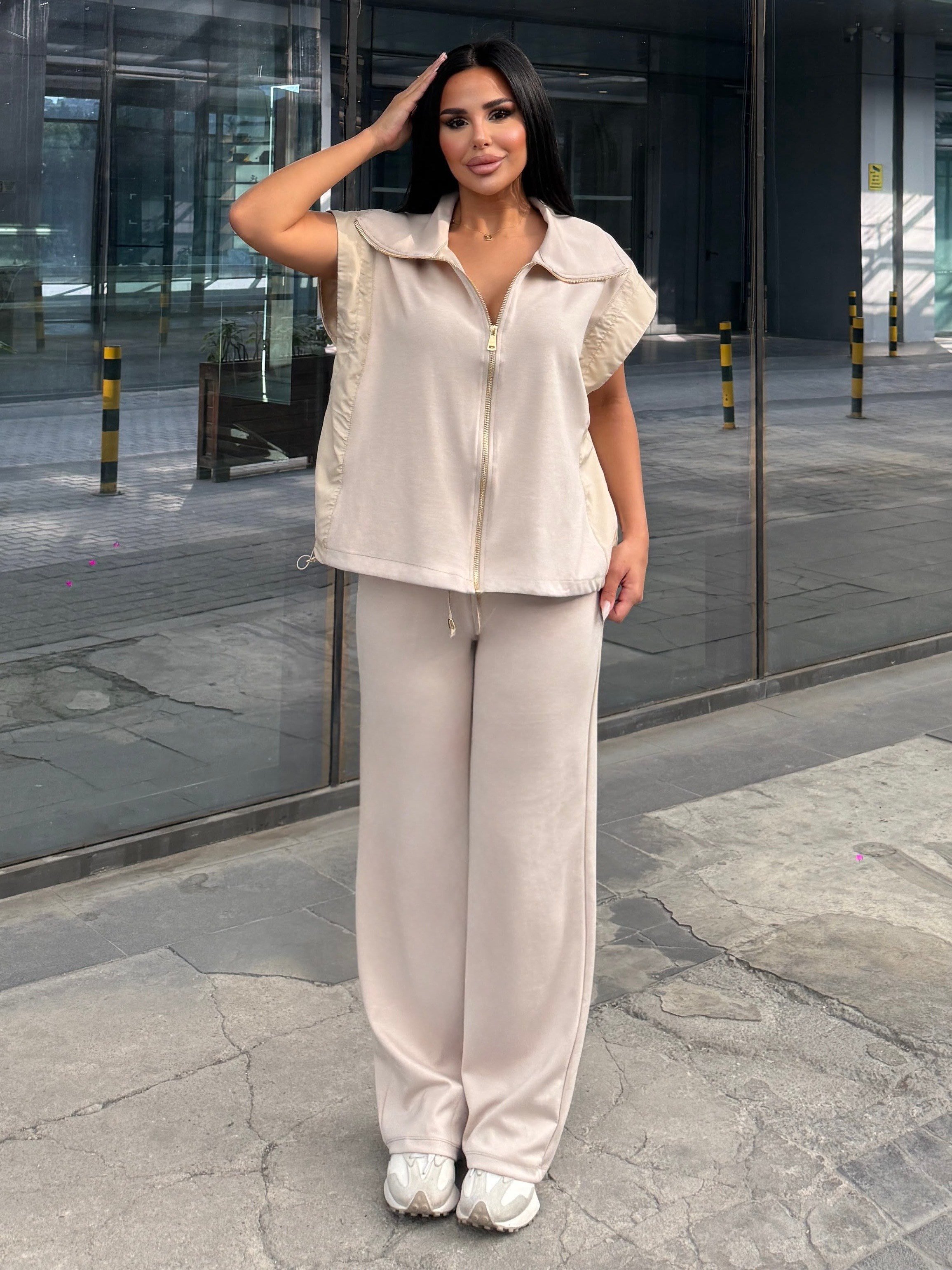 Kenza İkili Spor Takım Bej