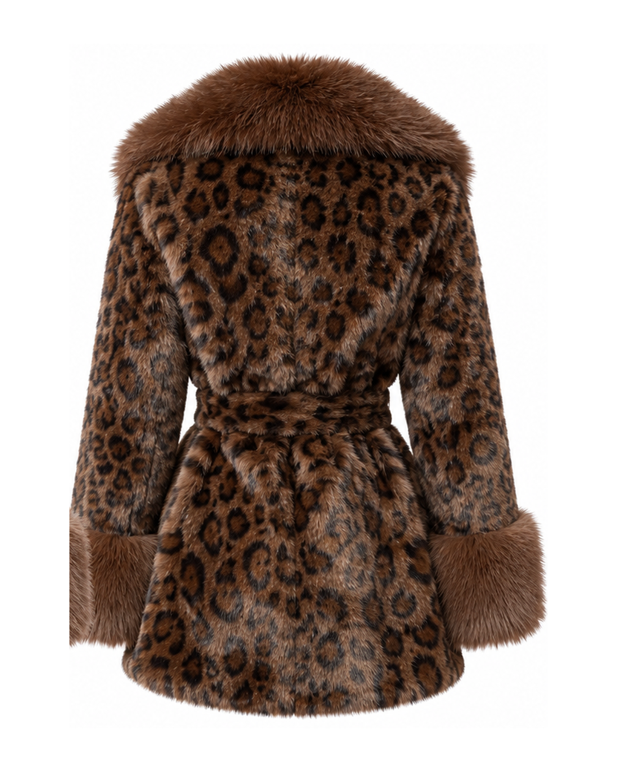 Laty İthal Angora Kürk Kısa Leopar Desen