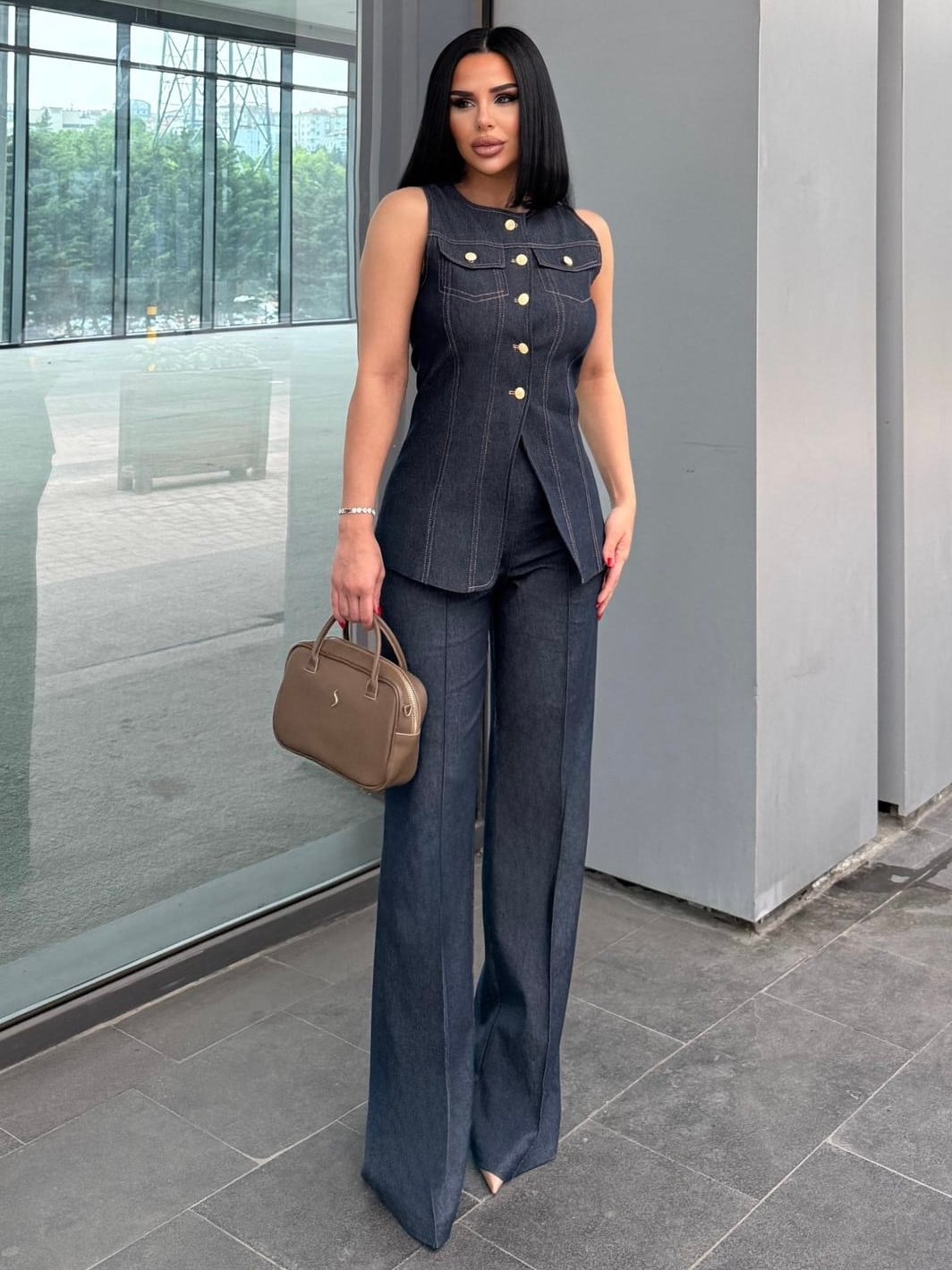 Lera Denim Takım Lacivert