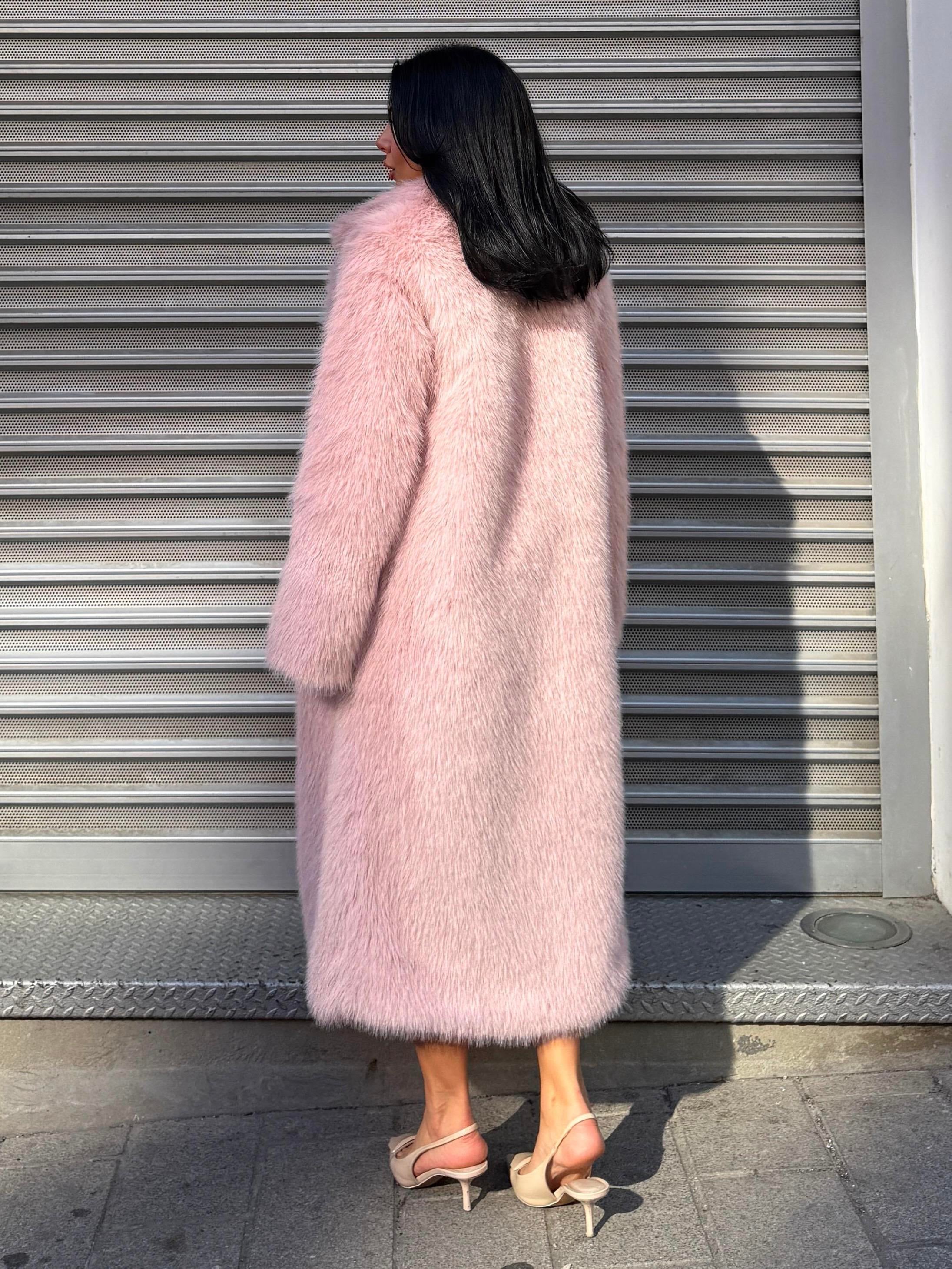 Lyon Kürk Kaban Pembe 